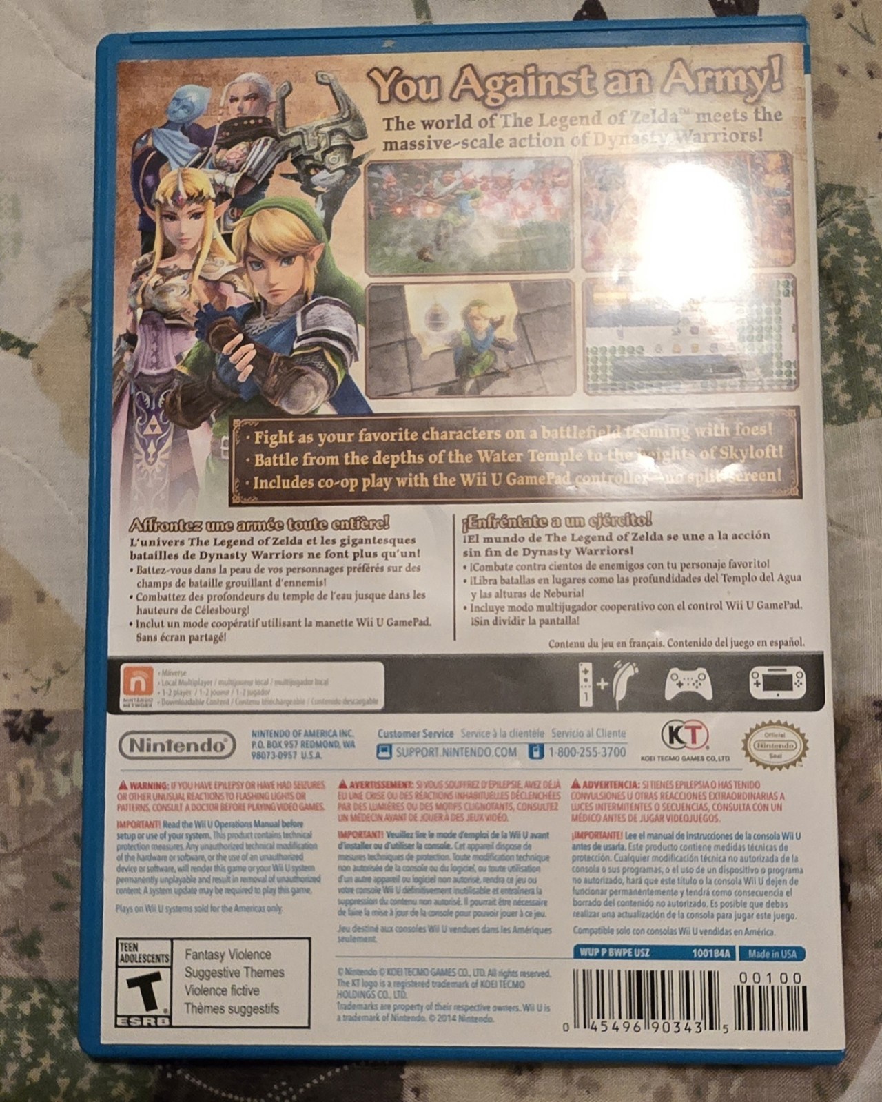 Nintendo Hyrule Warriors Zelda Series Nintendo Wii U Manual Multiplayer T 2014