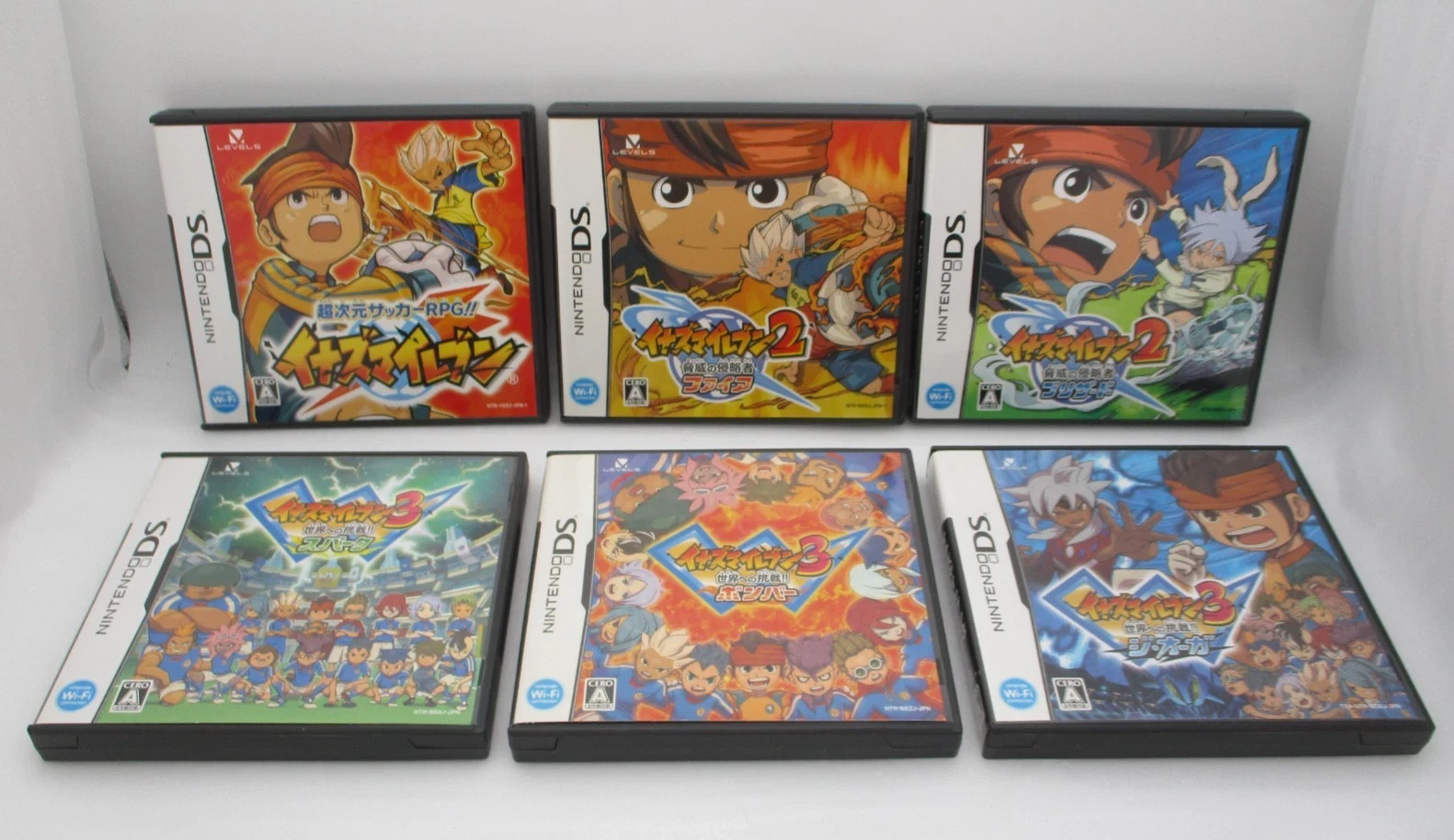Nintendo DS Inazuma Eleven, 2 Fire, Blizzard, 3 Spark, The Ogre, Bomber 6Games