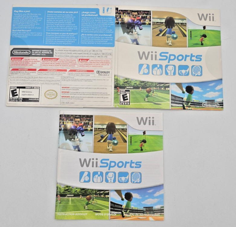 Wii Sports Nintendo Wii Original Sleeve & Manual Only NO GAME INCLUDED