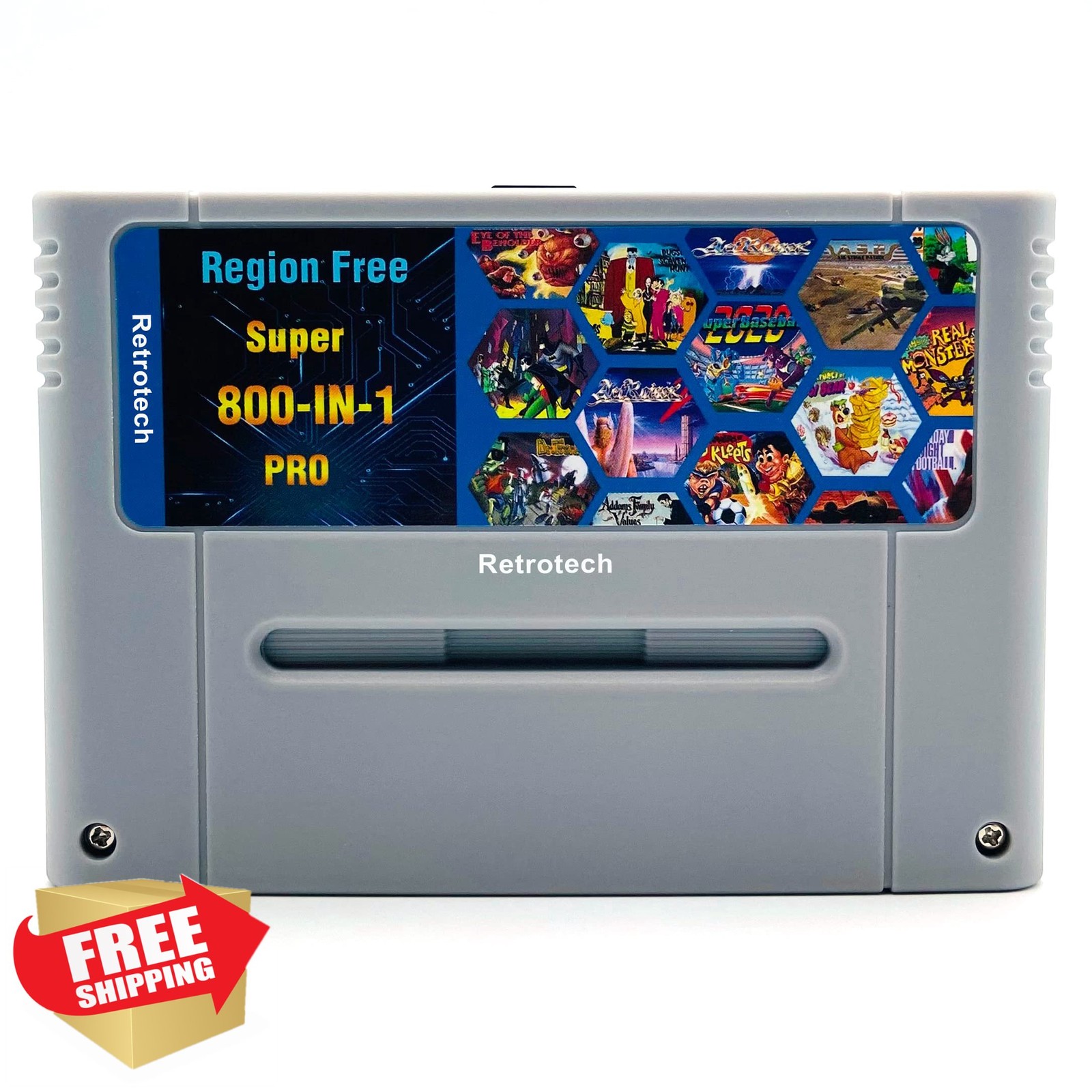 Retrotech Super 800 in 1 SNES cartridge gray