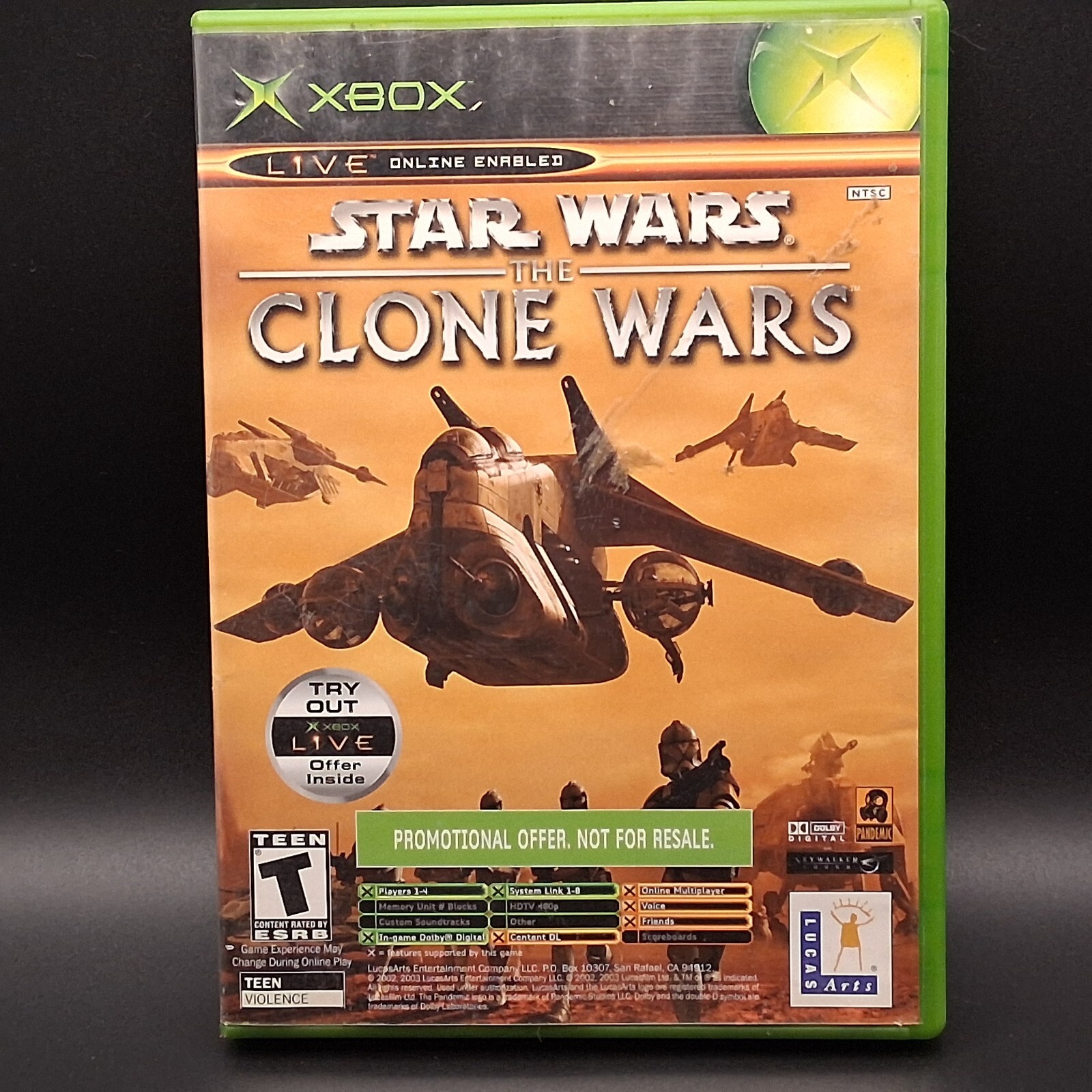 Star Wars: The Clone Wars / Tetris Worlds Combo Microsoft Xbox Game CIB TESTED