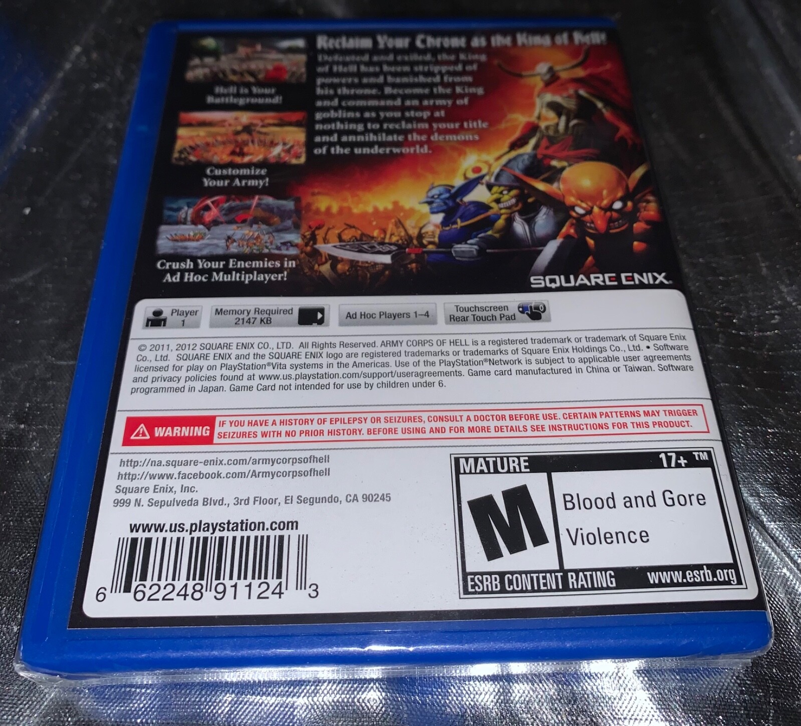 🎮 Army Corps of Hell – PS Vita 👹New Sealed Playstation 👺