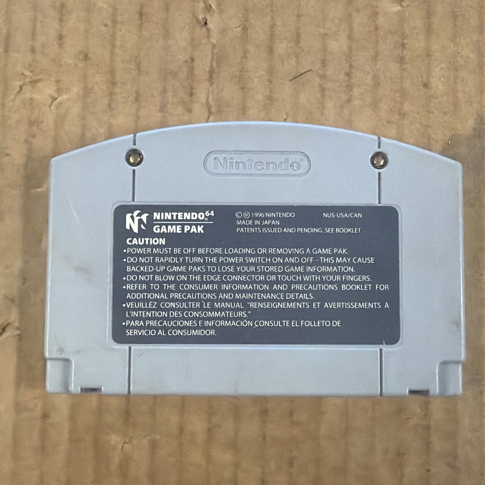 Nintendo 64 Super Mario 64 Game Cartridge Tested And Working