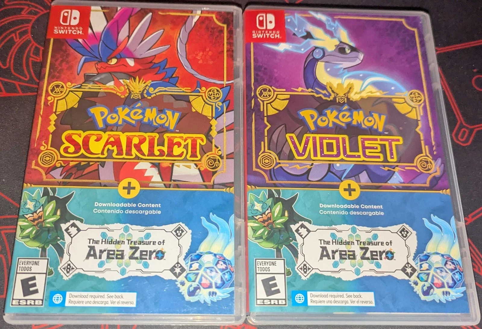 💎 Pokemon Scarlet & Violet + Area Zero DLC Nintendo Switch Lot CIB Authentic 💎