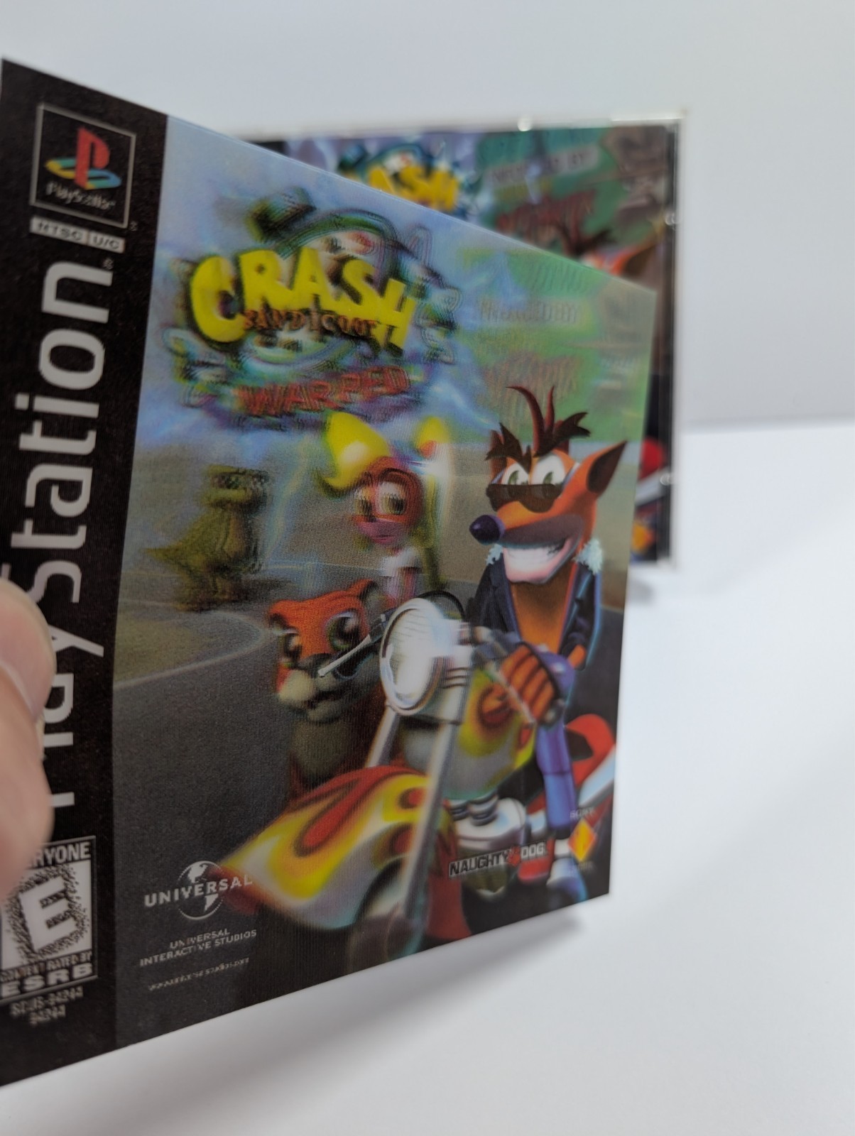 Crash Bandicoot 3 Warped PS1 Playstation 1 Lenticular Insert Holo Black Label