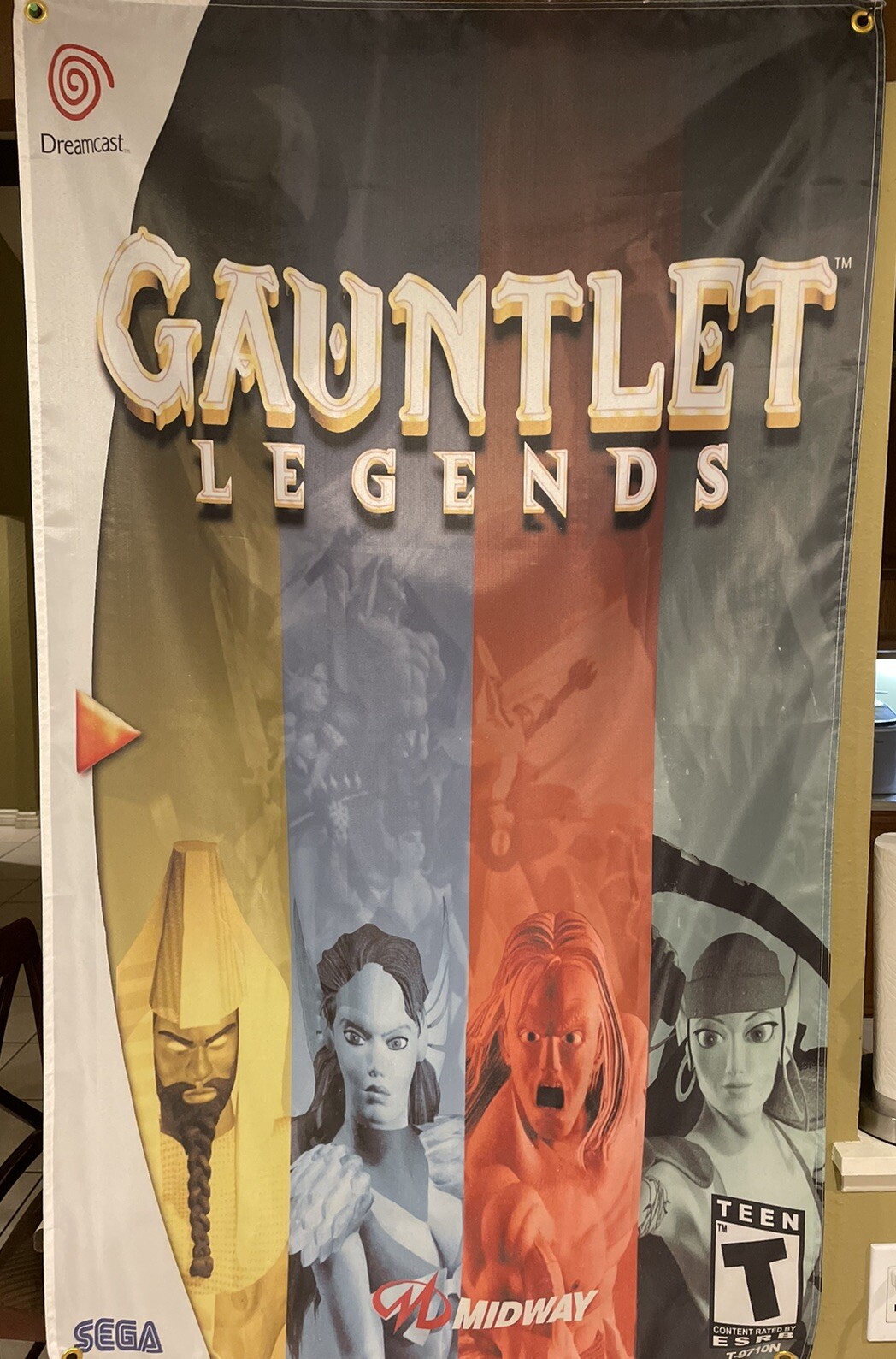 Gauntlet Legends 5ft Flag Sega Dreamcast 2000 Banner Poster Midway