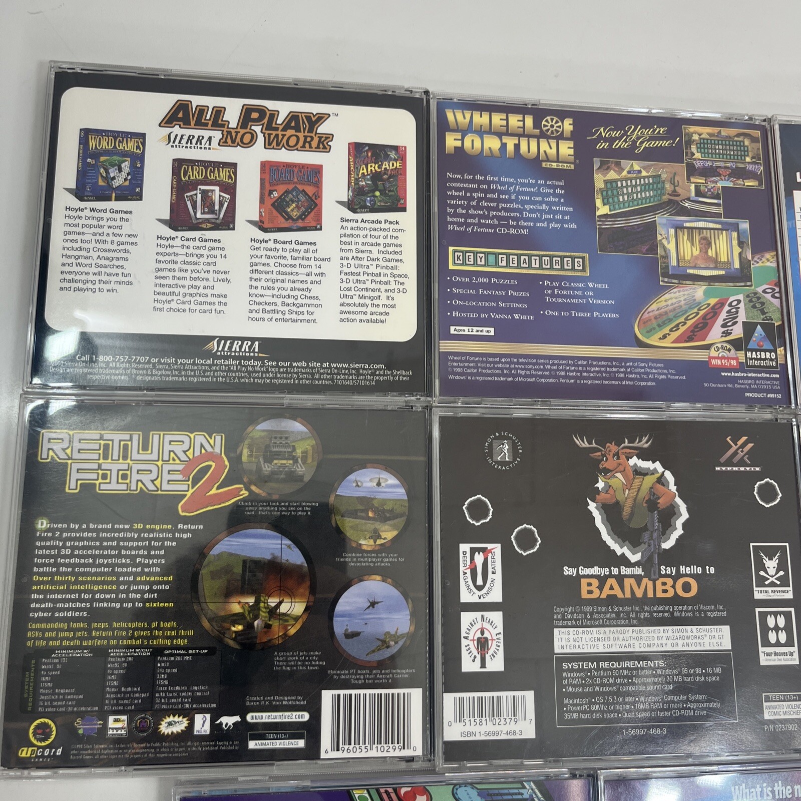 Vintage PC Lot Of Video Games Jewel Cases Various Titles Good Condition