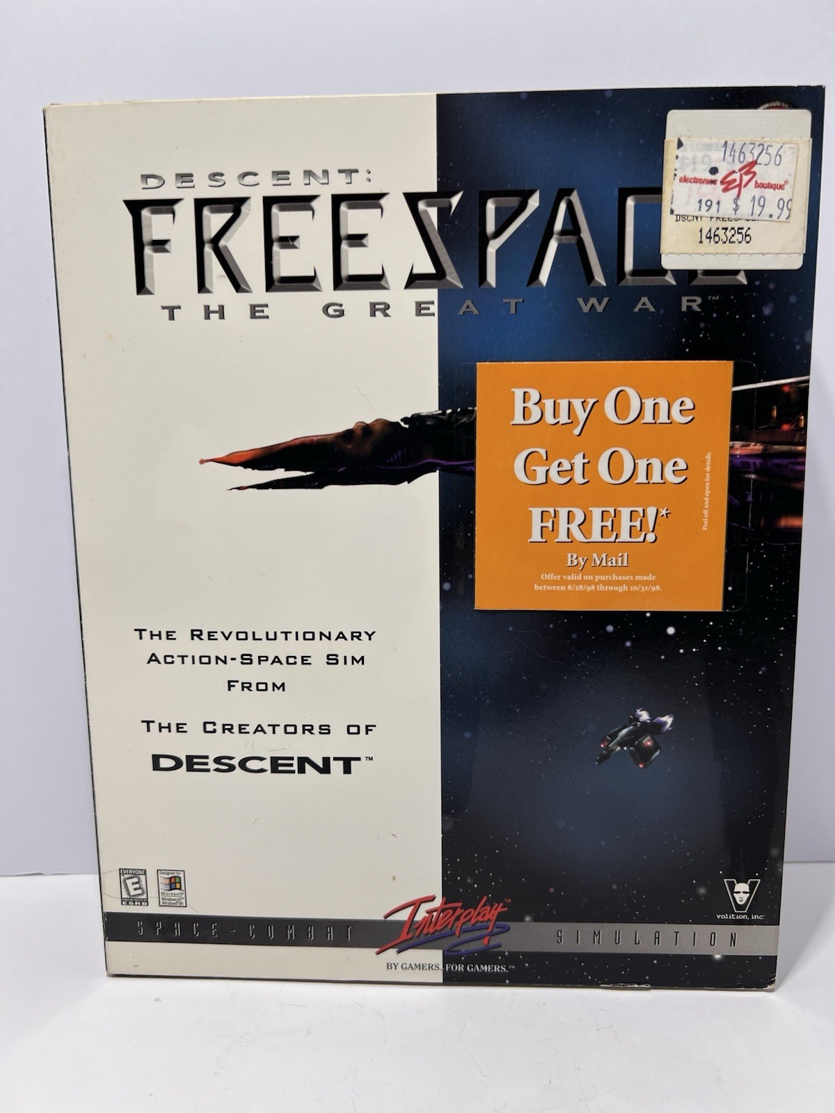 Descent FreeSpace-The Great War PC CD-ROM Big Box Game w/ Inserts Interplay CIB