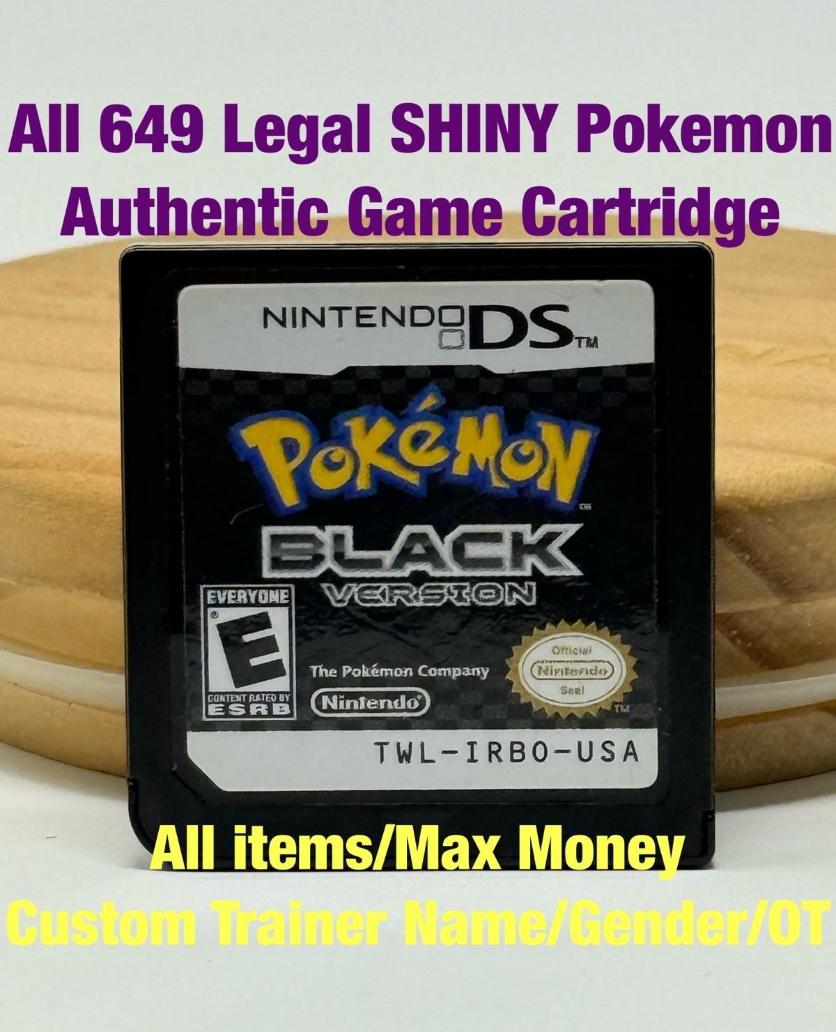 Unlocked Authentic Pokemon Black Nintendo DS | All 649 SHINY Pokemon | All Items