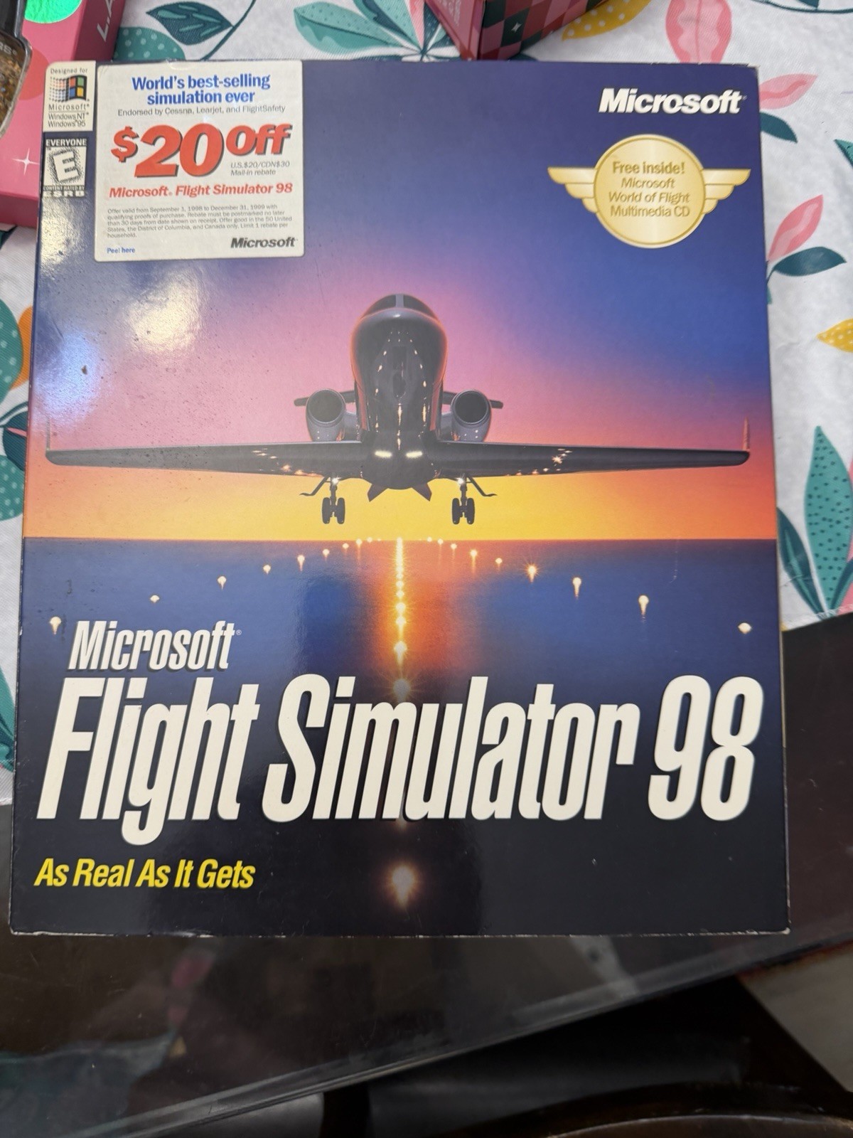 Microsoft Flight Simulator 98 (PC CD ROM 1998) Windows Big Box NEW SEALED