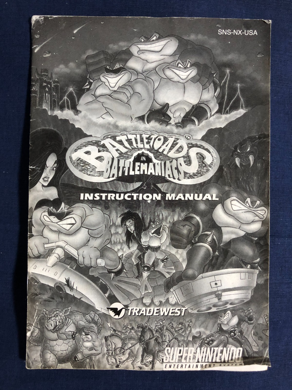 Battletoads in Battlemaniacs (SNES) (Majesco) CIB Damaged Box, Working, Tested