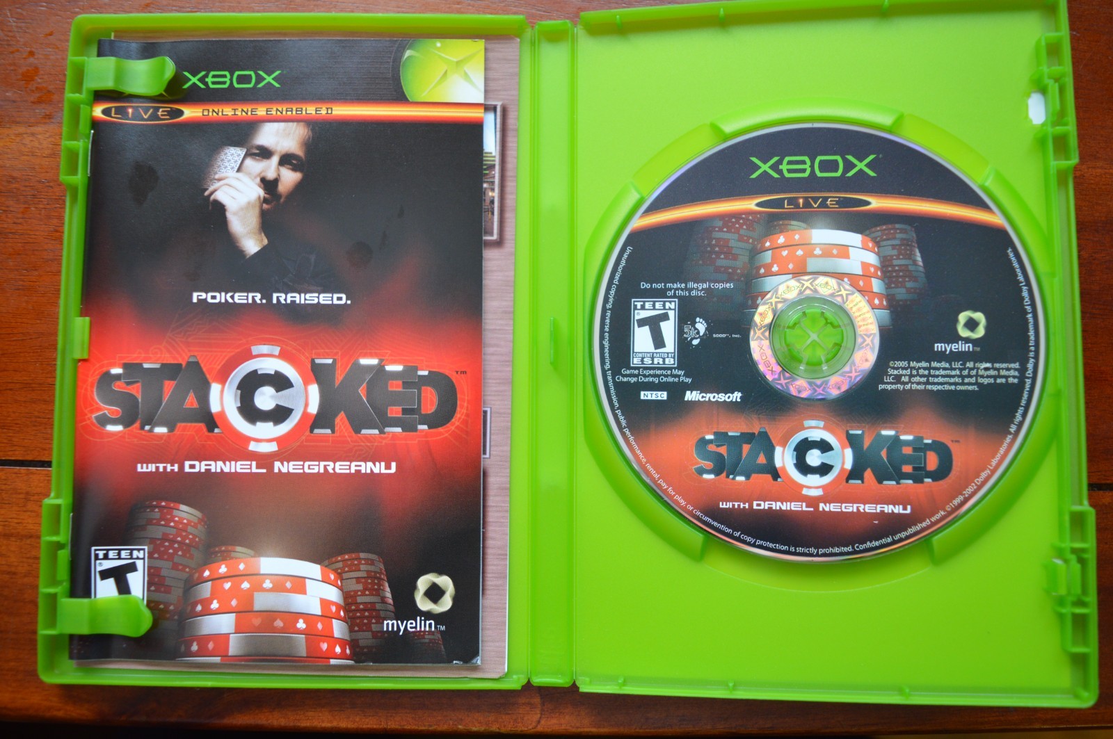 Stacked With Daniel Negreanu Microsoft Xbox Live, 2006 Complete Tested