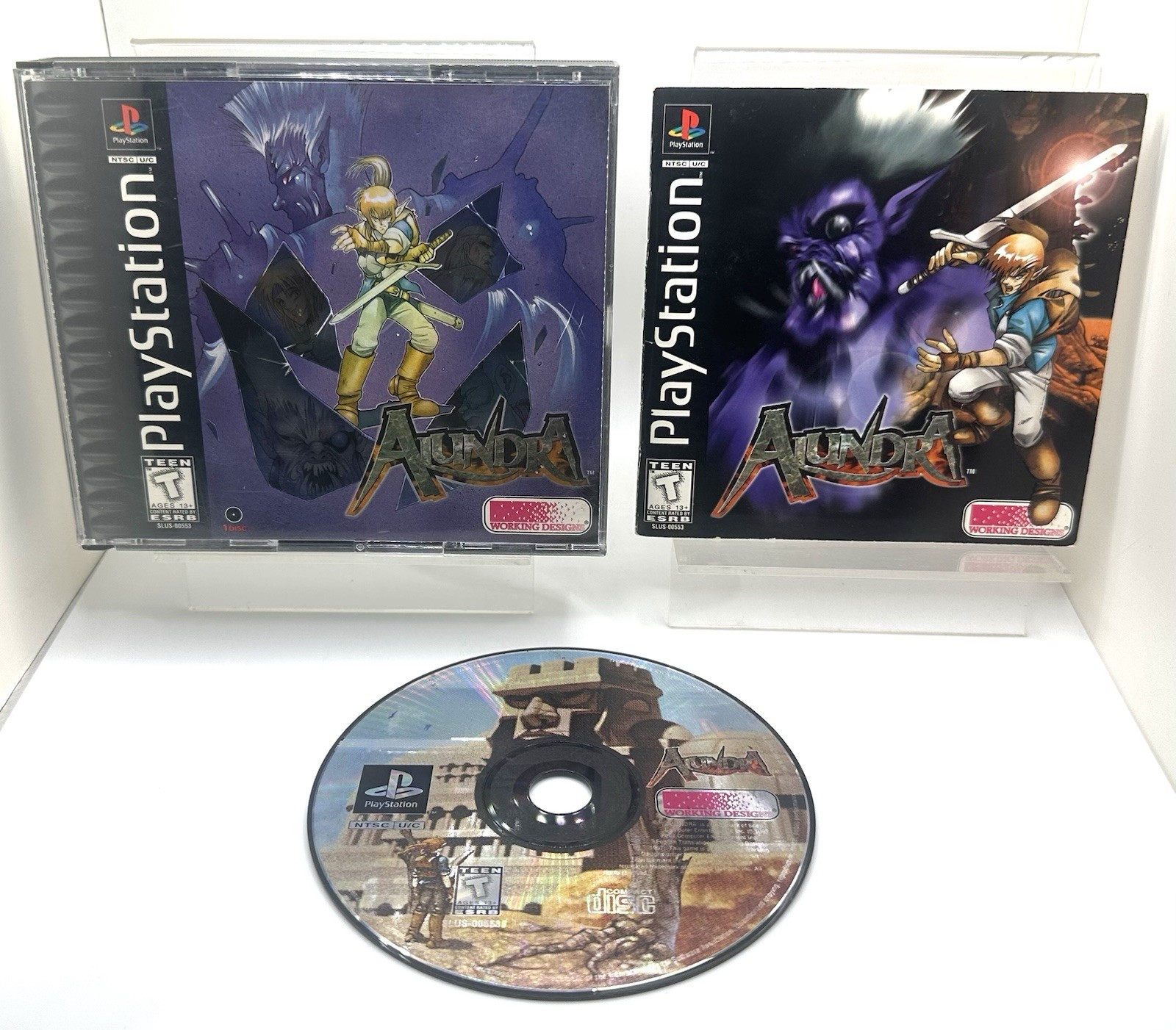 Alundra (PlayStation 1 PS1 Holo Variant Disc) Tested w/Manual – Excellent Shape