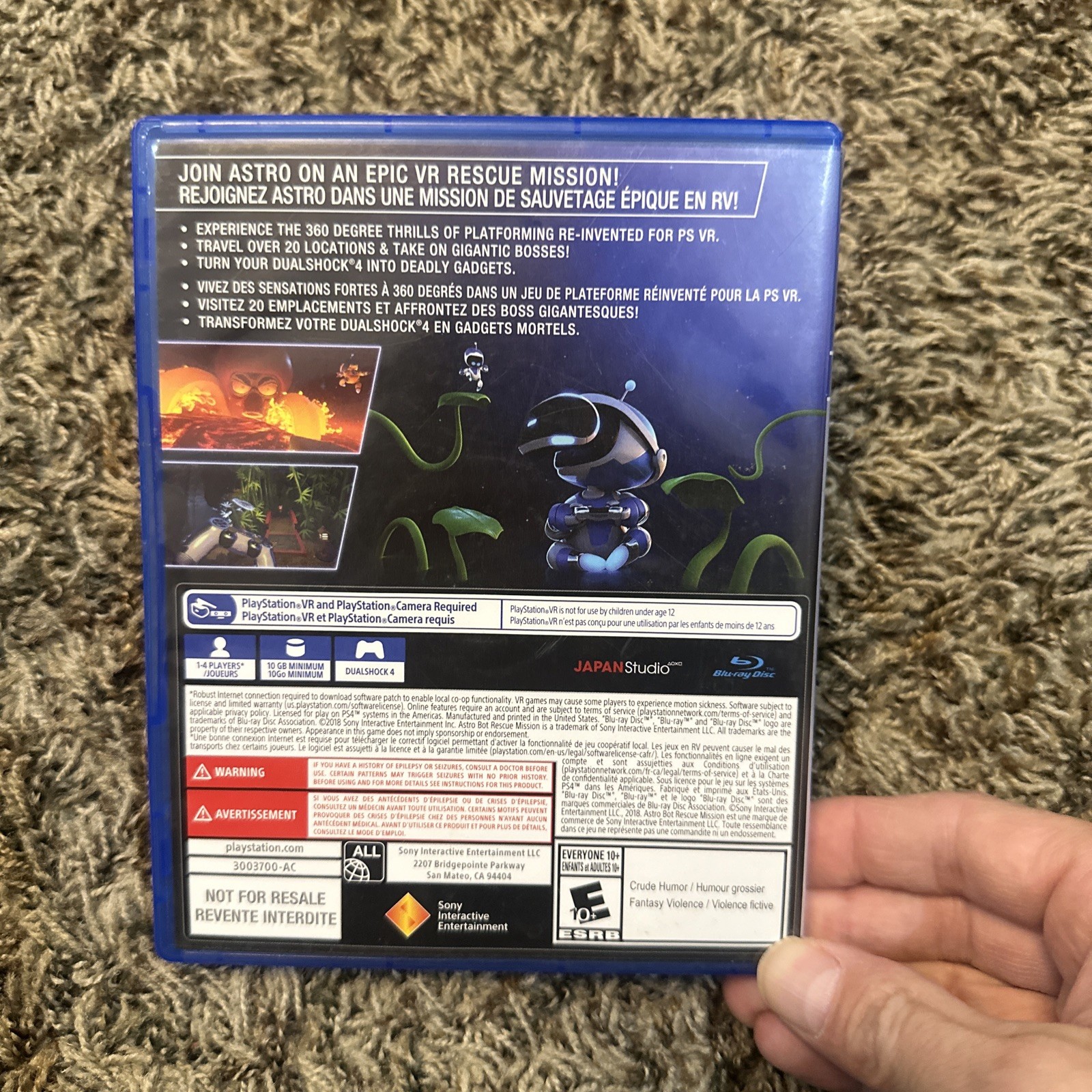 Astro Bot Rescue Mission VR (Sony PlayStation 4) PS4 Tested & Working