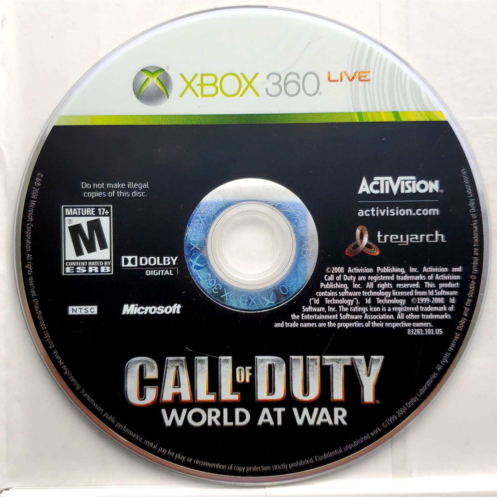 Call Of Duty World At War – Microsoft Xbox 360 Pristine Tested Authentic