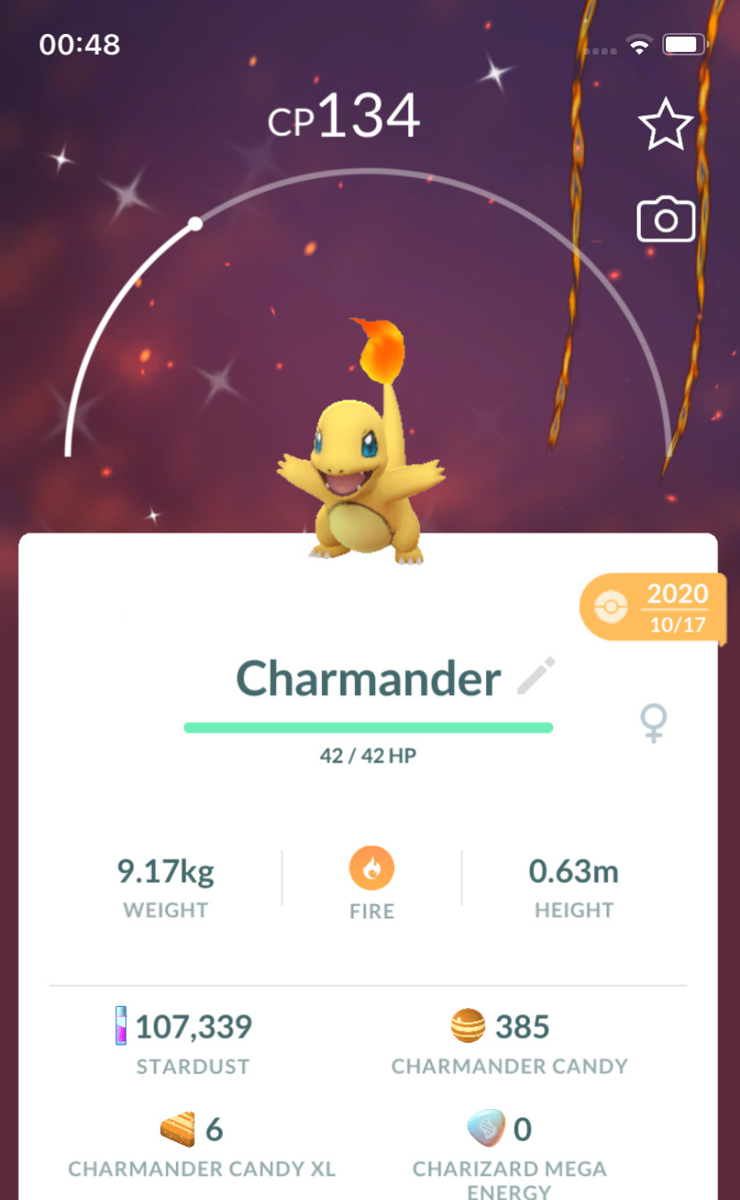 Shiny Charmander (2020) ! Registered or Unregistered ! Guaranteed Lucky !! Go