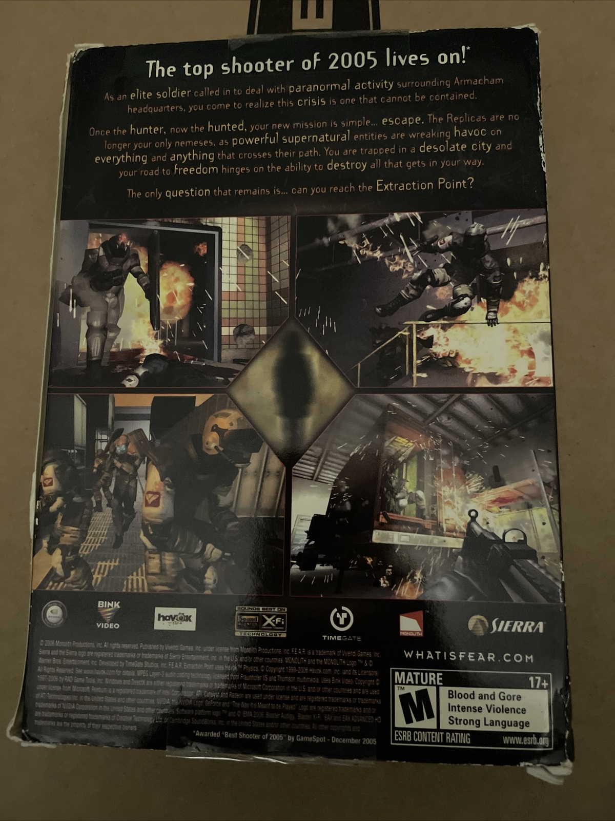 F.E.A.R. Extraction Point Expansion Pack for PC CD-ROM(Brand New/Factory Sealed)