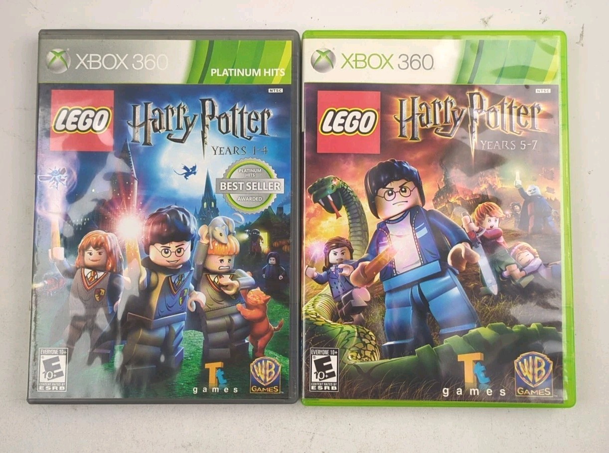 LEGO Harry Potter Years 1-4 & Years 5-7 Xbox 360 2 Game Bundle Lot CIB Complete