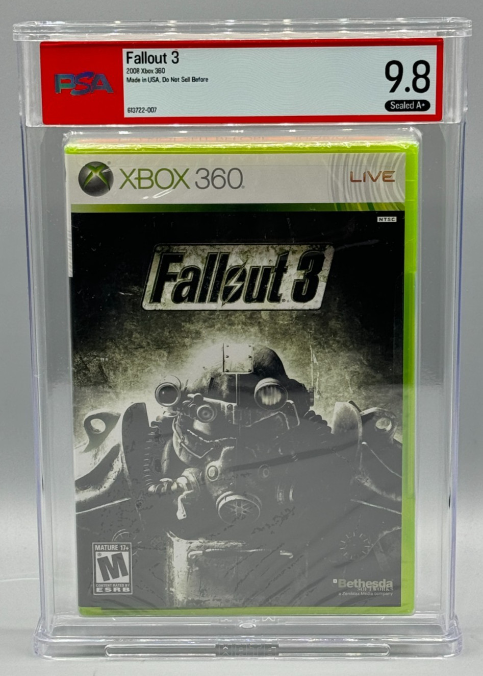 Fallout 3 Microsoft Xbox 360 Do Not Sell Before DNSB First Print New PSA 9.8 A+
