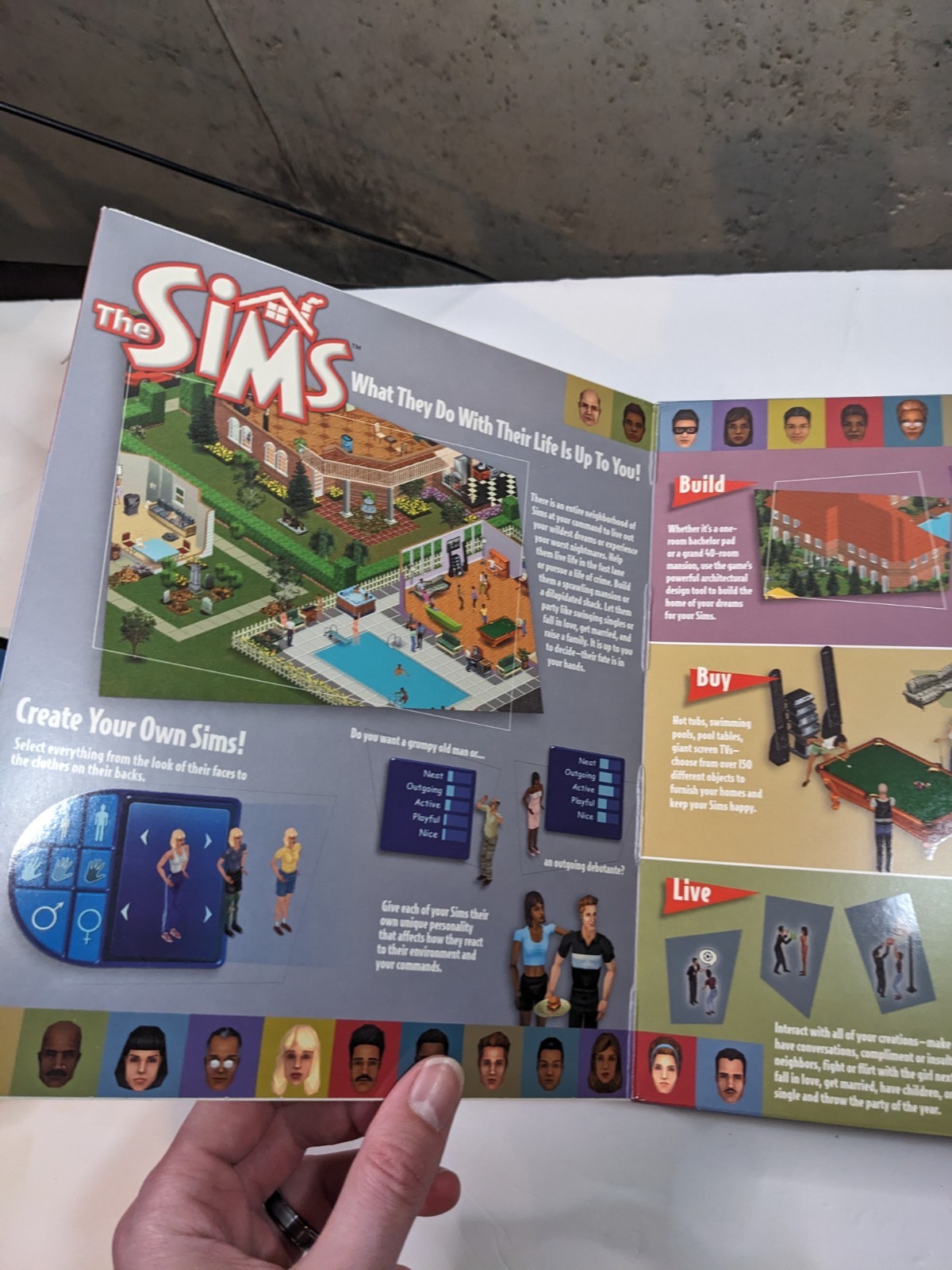 2000 “The Sims” PC Windows 98/95 in Big Box, With Manual, Reg Card
