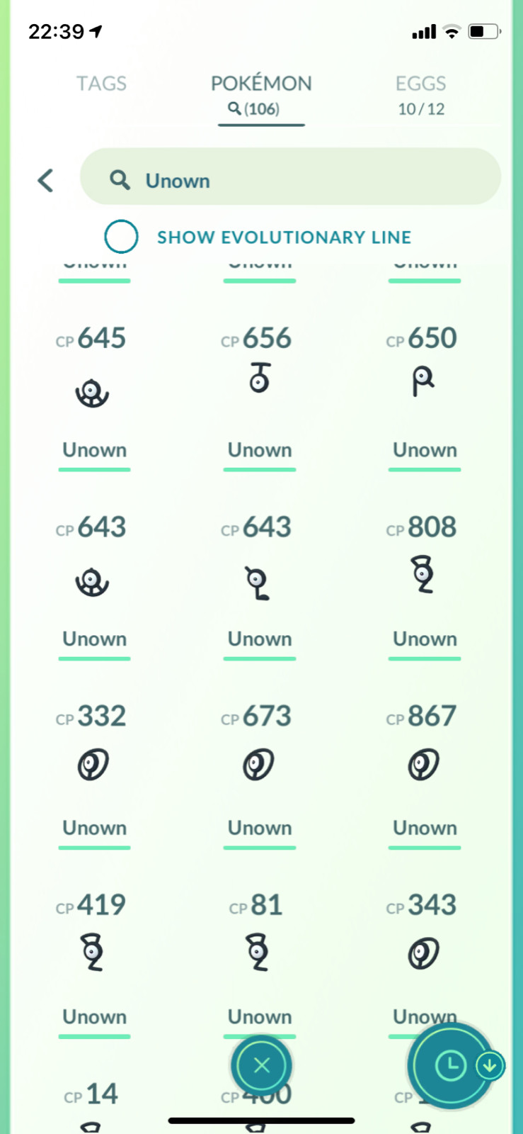 Unown A B C D E F G H I J K L M N O P R S T U V W X Y Pokemon Trade Go
