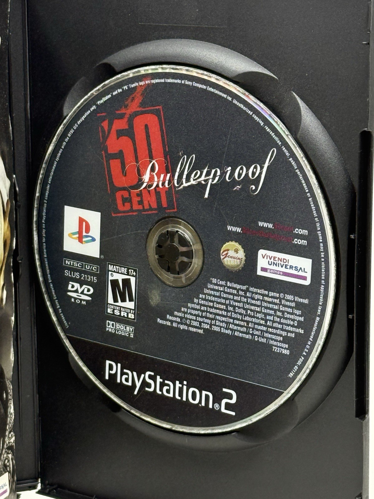 50 Cent Bulletproof PS2 PlayStation 2 Complete CIB Black Label Pristine Disc