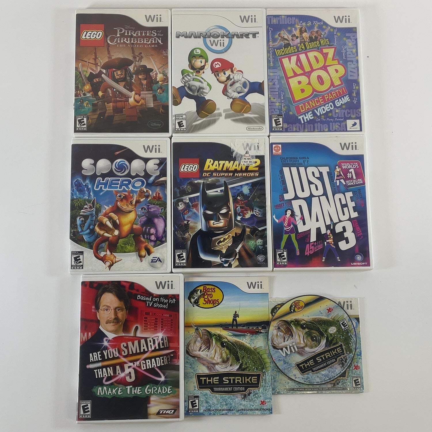 Lot of 8 Nintendo Wii Games
