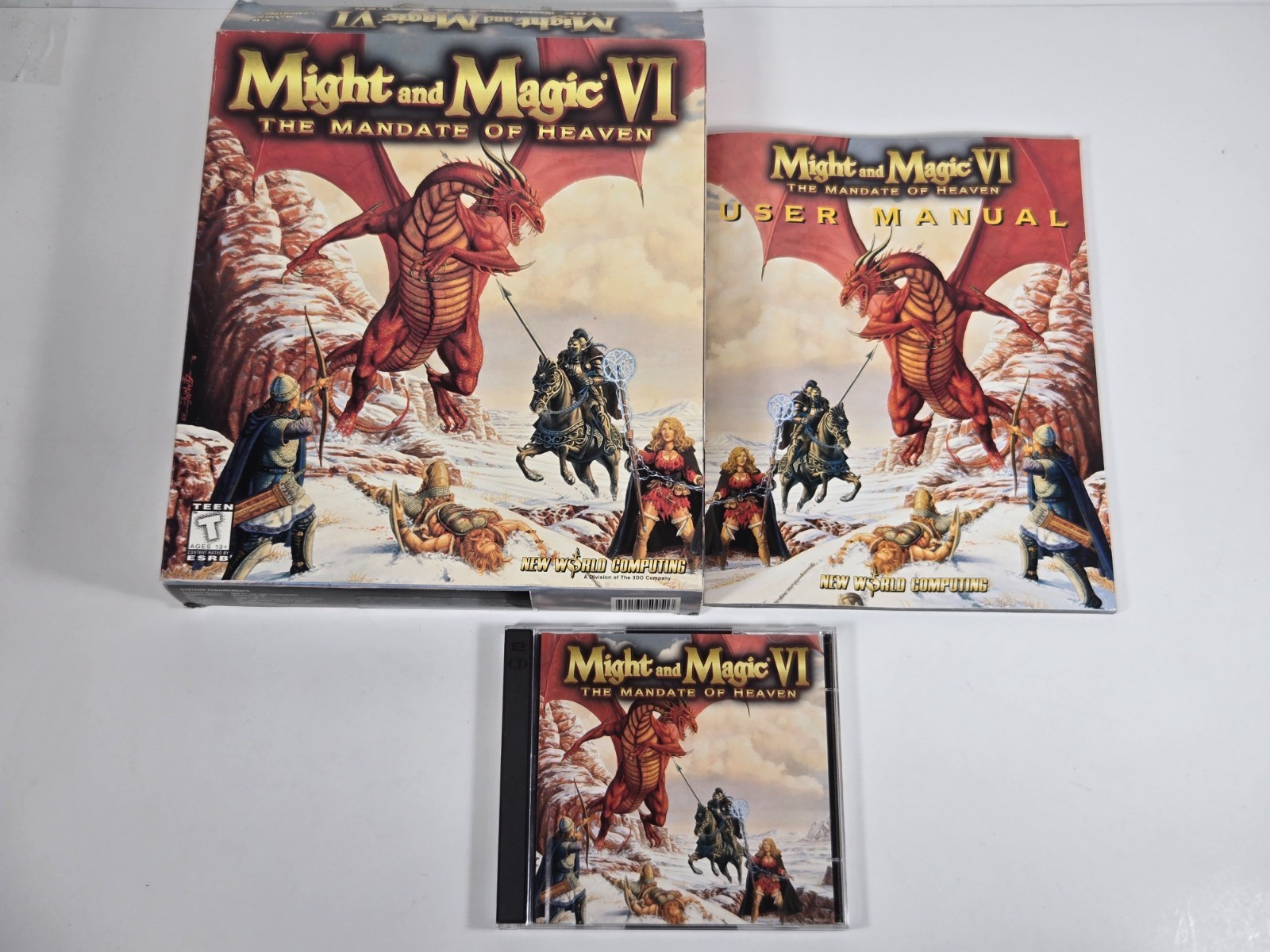 Might and Magic VI: The Mandate of Heaven (PC, 1998) Big Box w/ Manual No Map