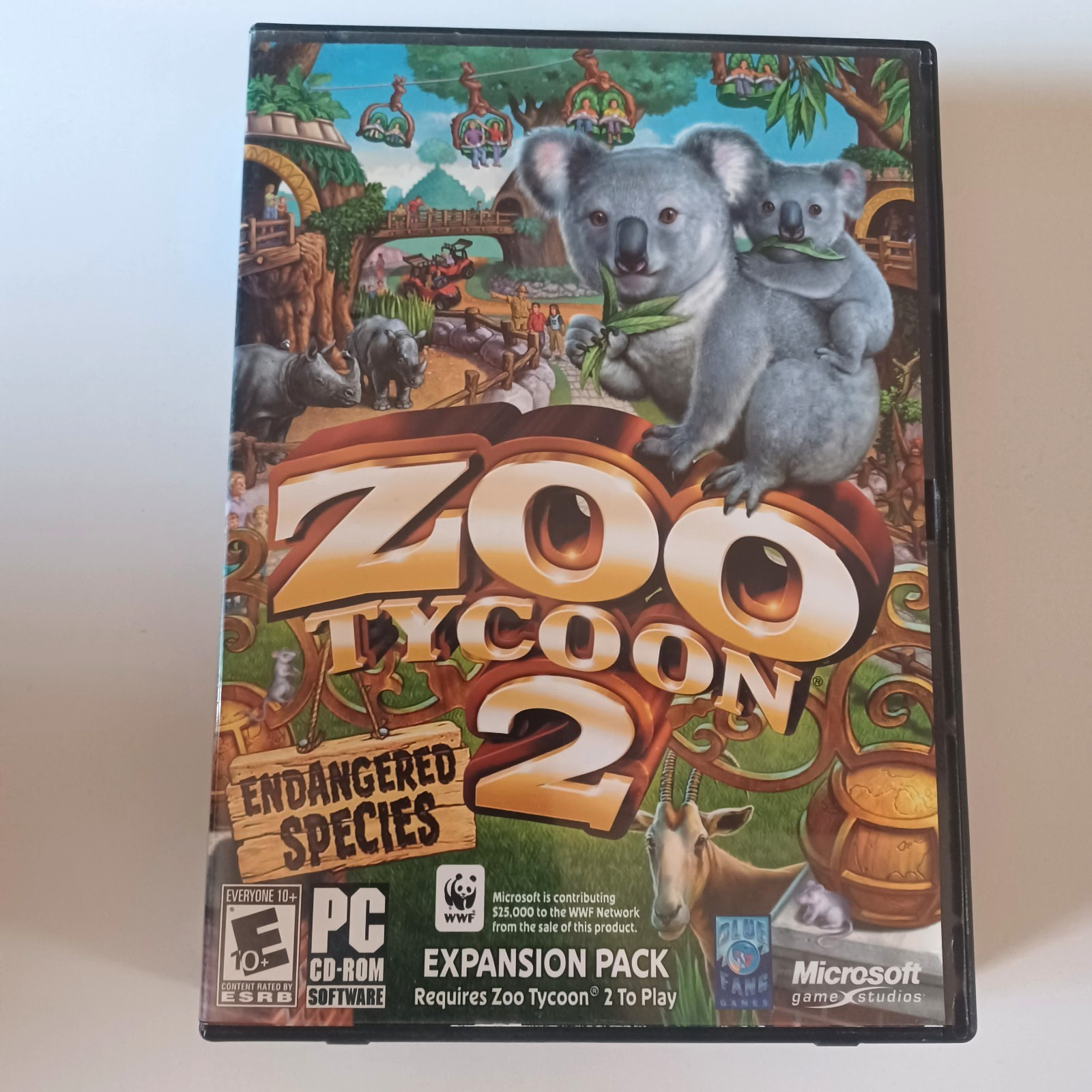 Zoo Tycoon 2 Endangered Species Expansion PC CD-ROM Game Complete
