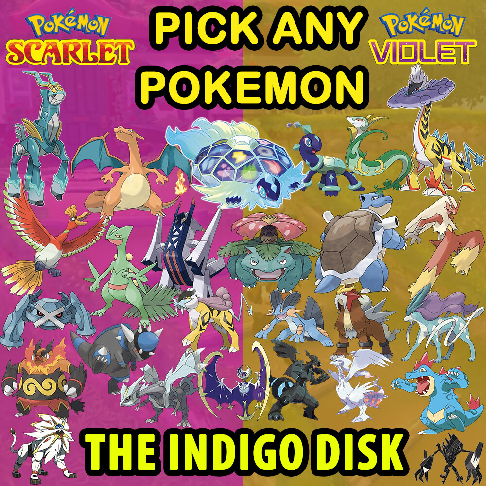 New Pokemon Release The Indigo Disk DLC ✨Shiny✨ Scarlet & Violet Custom Any 6IV