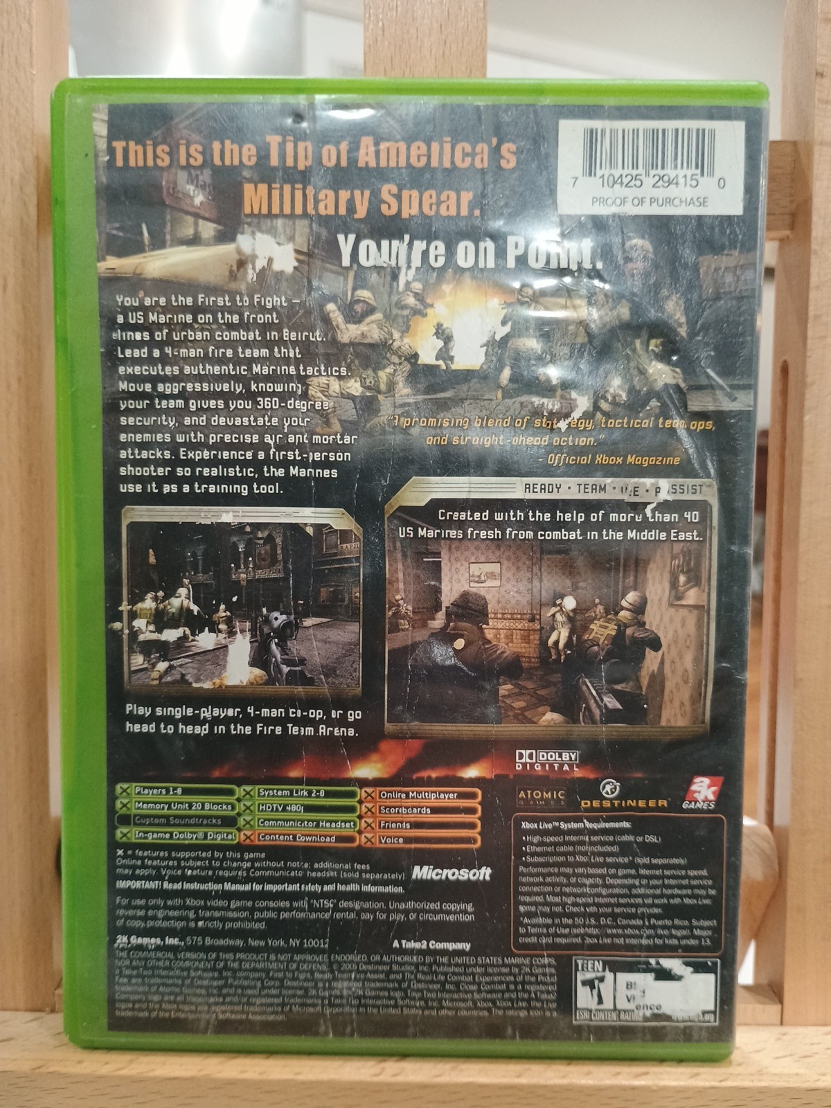 Close Combat: First to Fight (Microsoft Xbox, 2005)