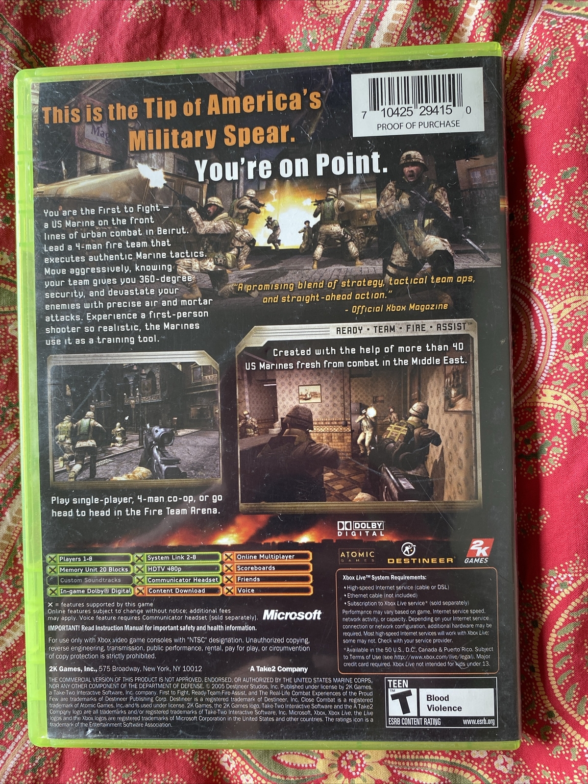 Close Combat: First to Fight (Microsoft Xbox, 2005)