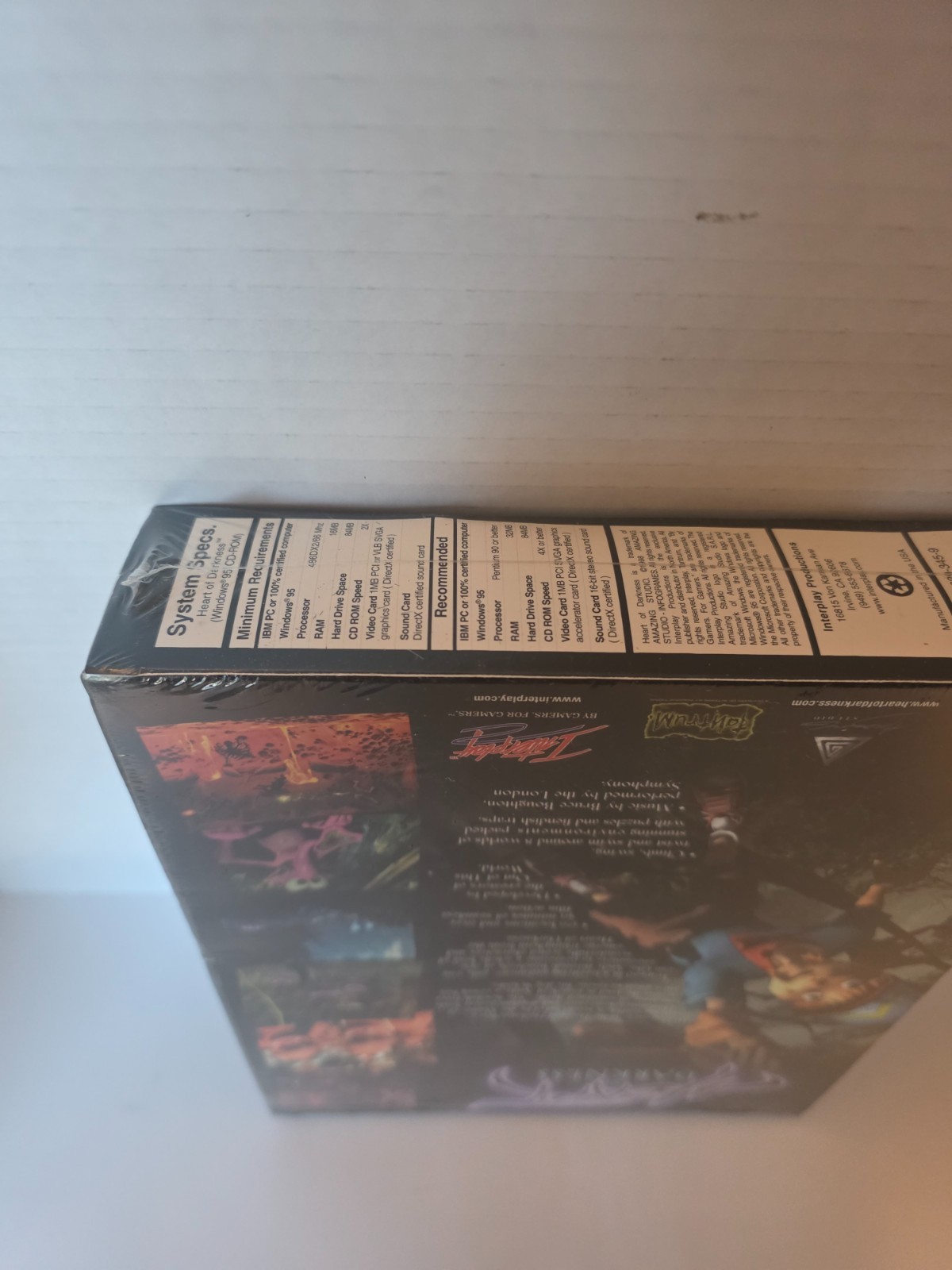Heart of Darkness Big Box PC Game Interplay 1998 Sealed Windows 95/98/NT