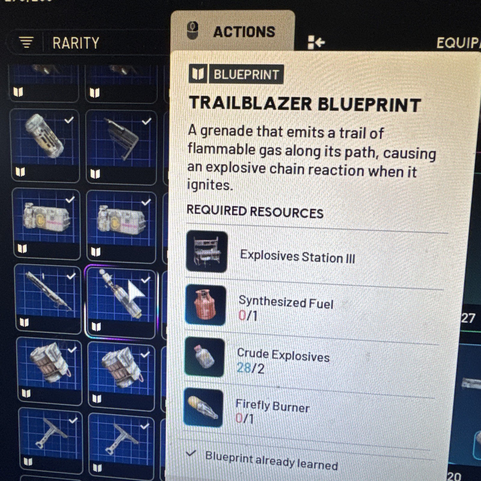 ARC Raiders Trailblazer Blueprint Cheap Ask about other blueprints