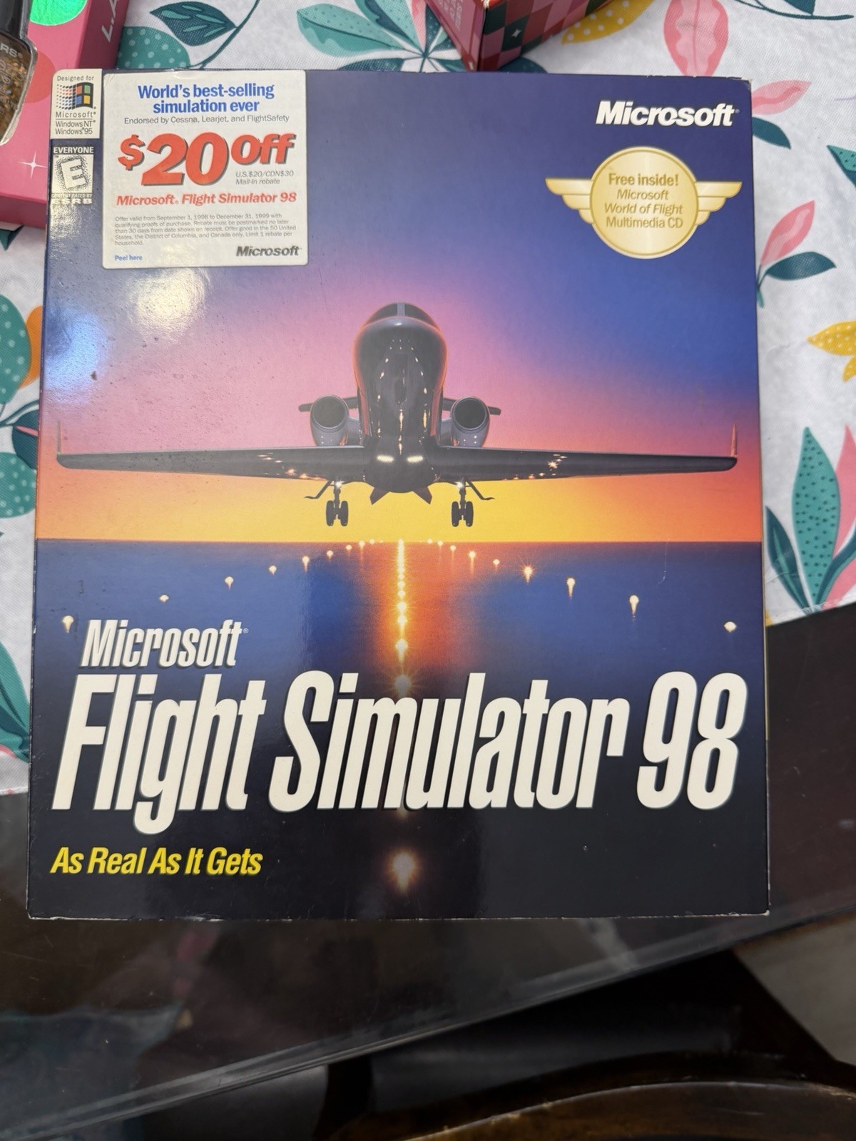 Microsoft Flight Simulator 98 (PC CD ROM 1998) Windows Big Box NEW SEALED