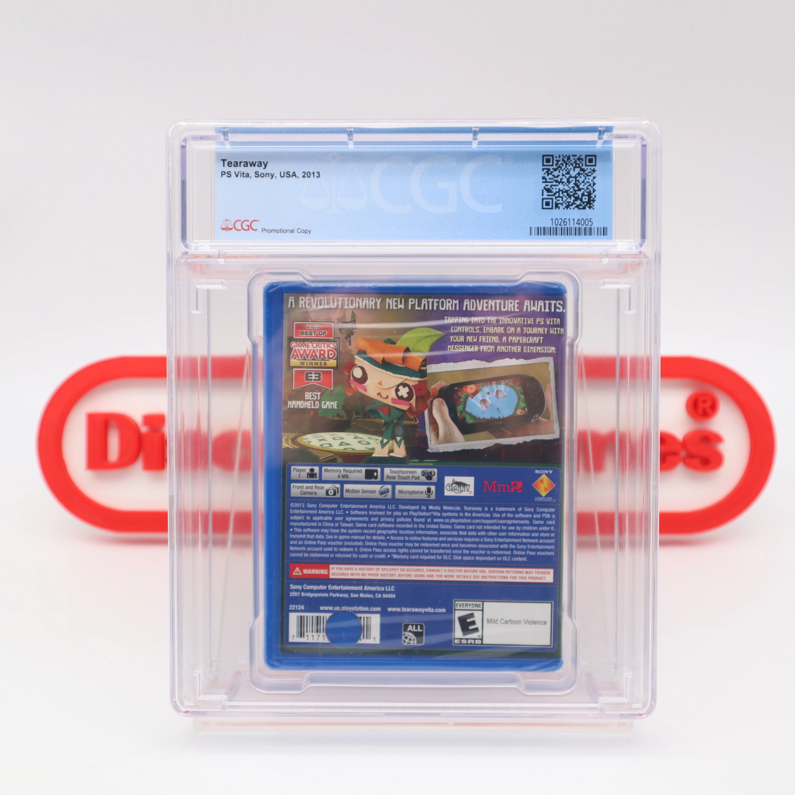 PlayStation PS VITA TEARAWAY / TEAR AWAY – CGC GRADED 9.8 A++! NEW & Sealed!