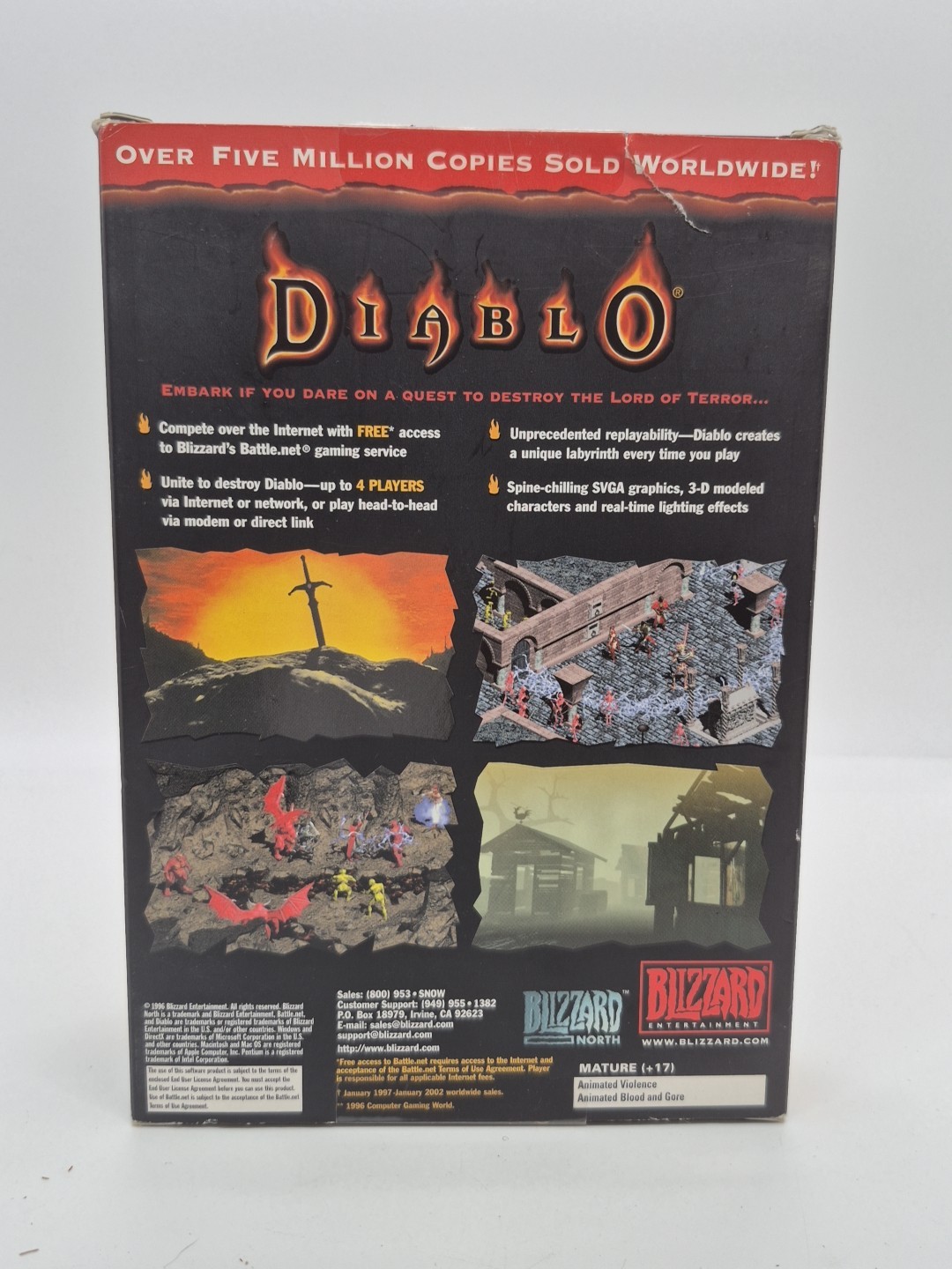 Sealed game Diablo (PC, 1996) Game of the Year Edition new open Big Box complete