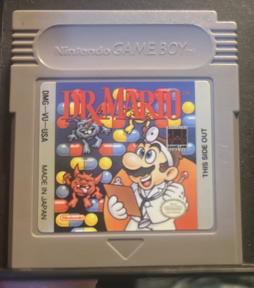 Dr. Mario Nintendo Gameboy Cartridge w/Hard Case Original Authentic Tested Works