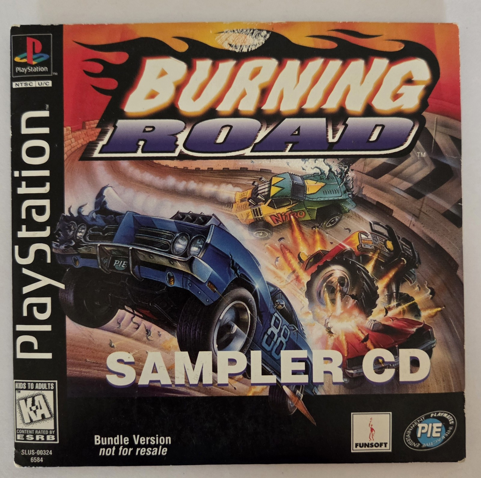 Burning Road Sampler CD PS1 1996 Demo Disc w/ Sleeve & Insert Rare