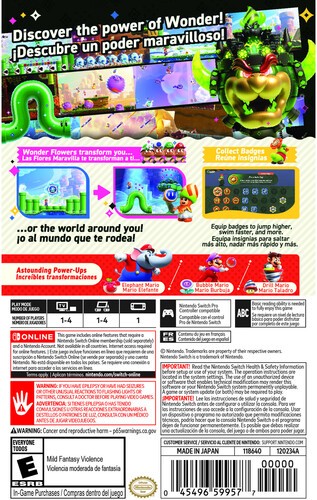 Super Mario Bros Wonder for Nintendo Switch [New Video Game]