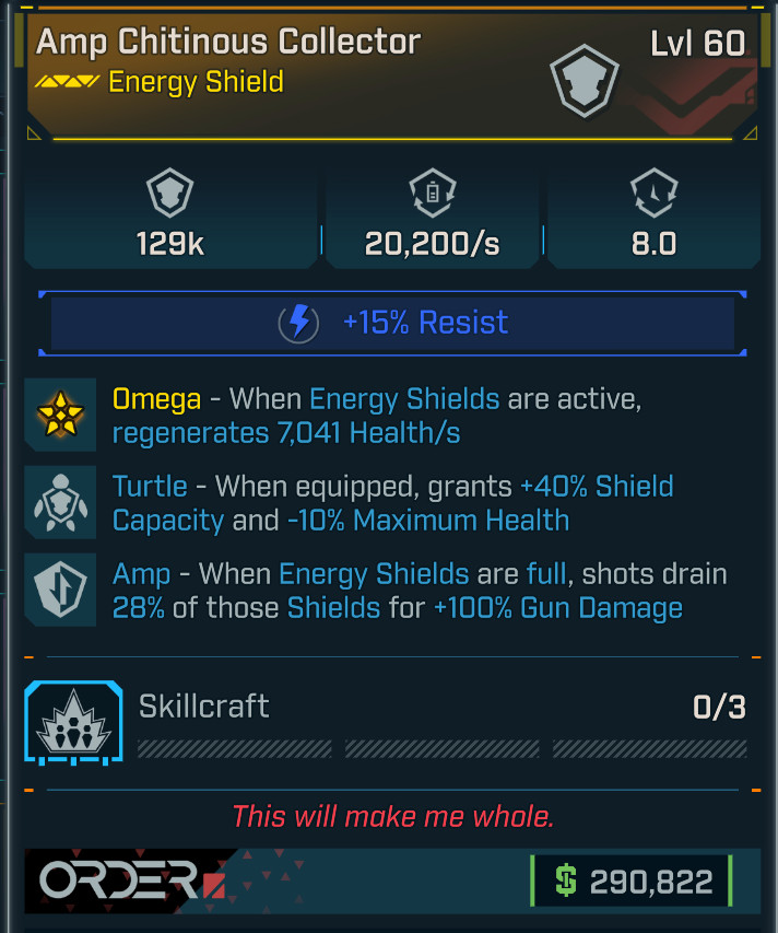 Borderlands 4 ⭐AMP CHITINOUS COLLECTOR SHIELD⭐TURTLE ⭐100% AMP