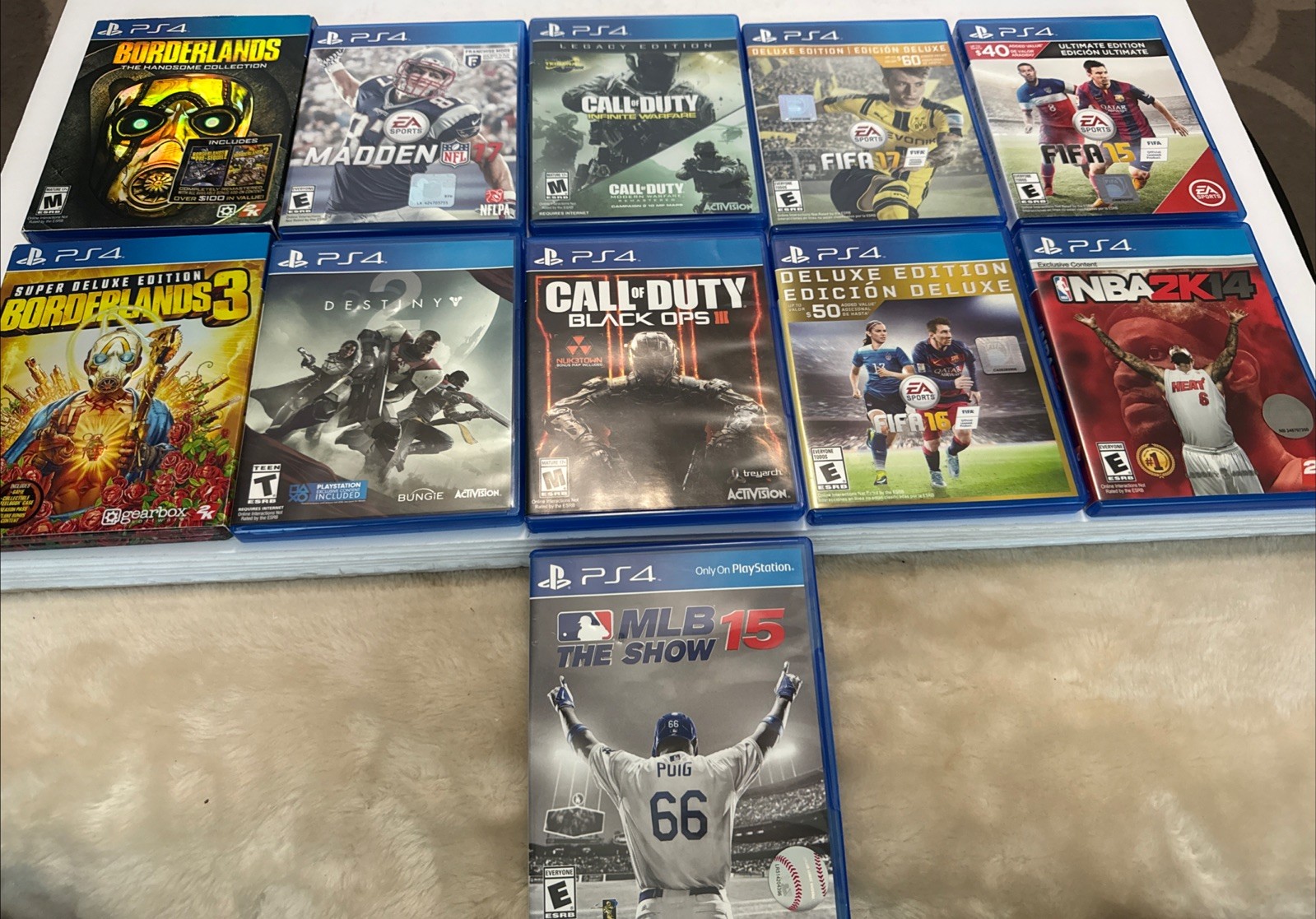 Used PS4 Video Game Lot Of 11 FIFA Borderlands Madden Destiny