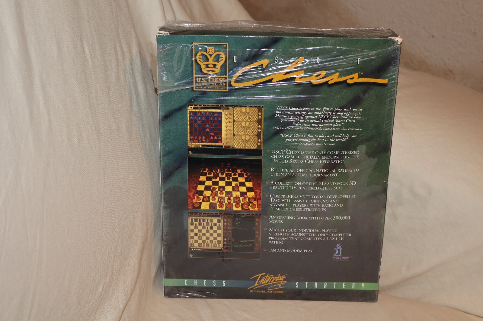 Vintage USCF Chess Game CD Windows 95 1997 Interplay Productions BOXED