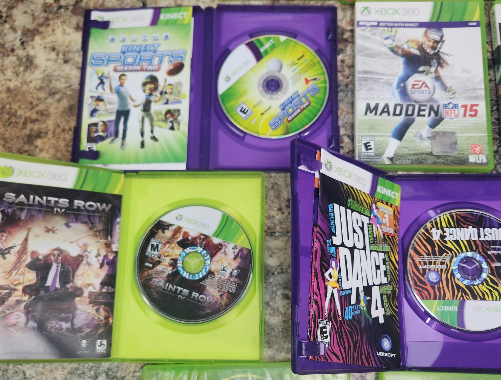 Lot of 9 various Xbox 360 Games Nice Condition 3 Standing Are Scratched & Free