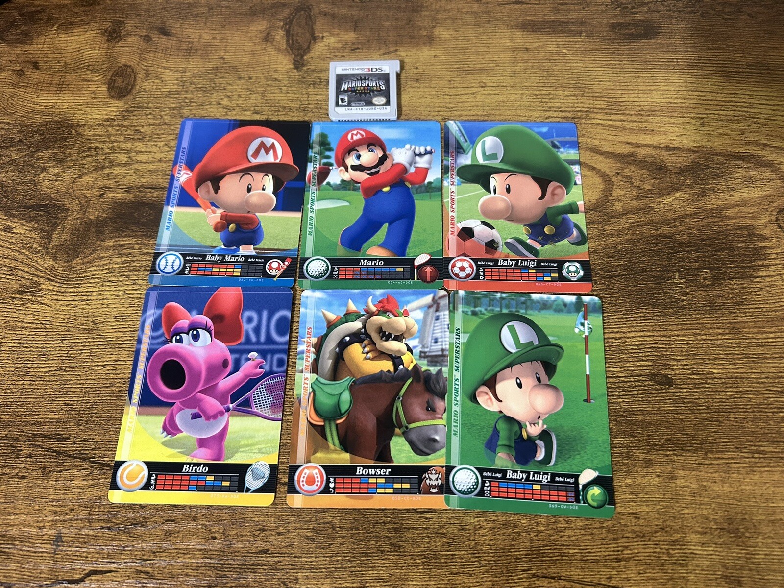 Mario Sports Superstars (Nintendo 3DS, 2017) with Amiibo cards