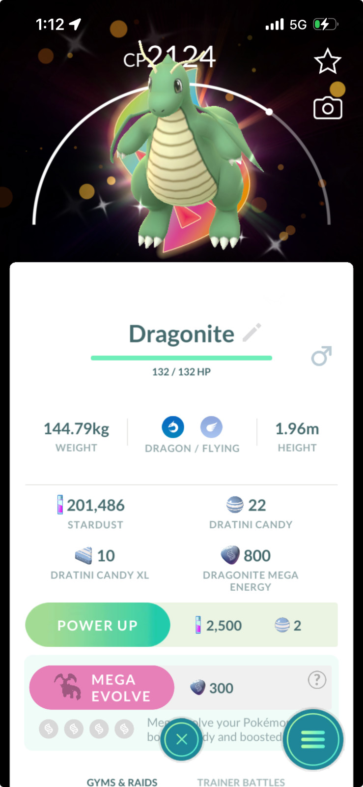 Shiny Dragonite Mega BG mini PTC