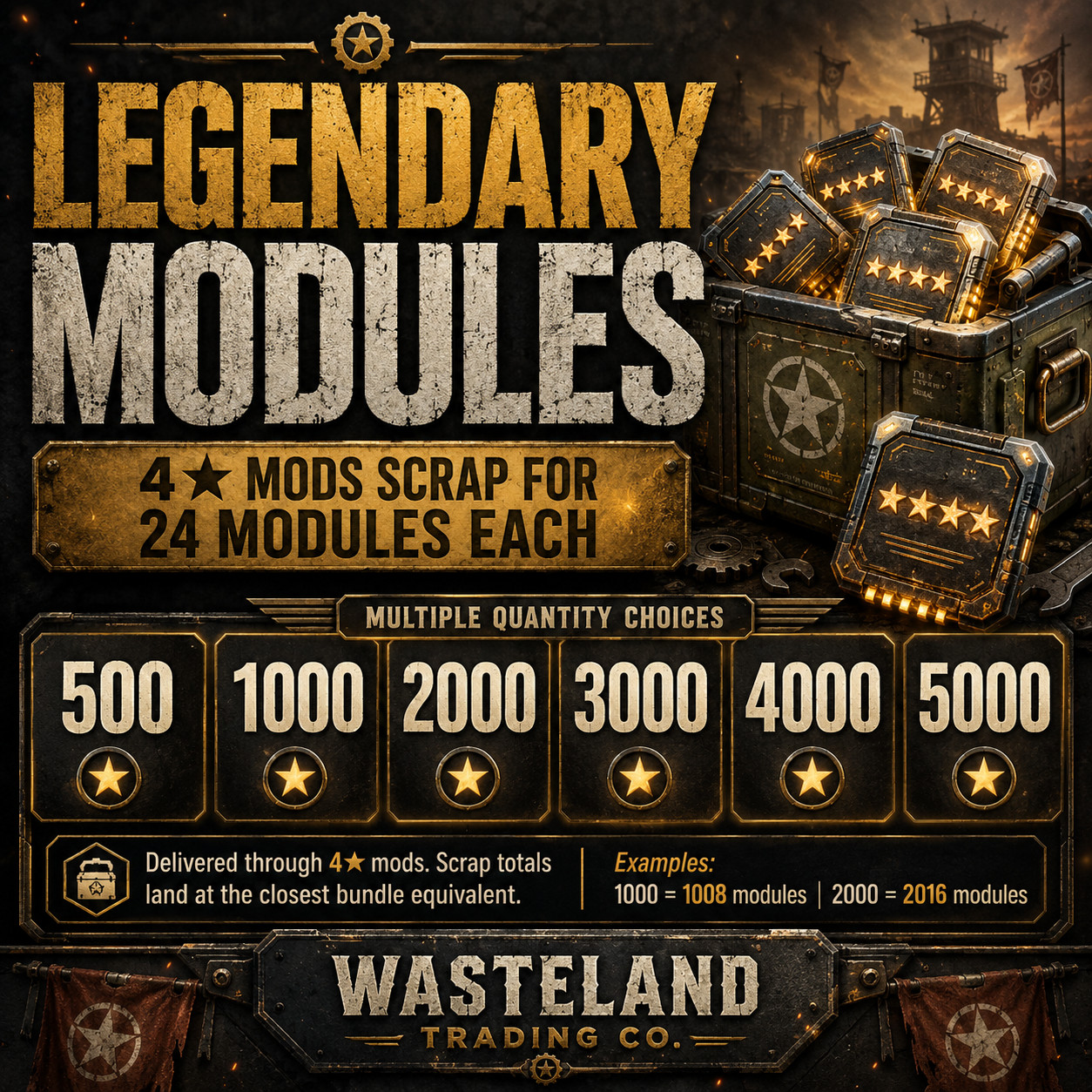 Fallout 76 {PC} Legendary Modules | 500-5000 | Fast Delivery |