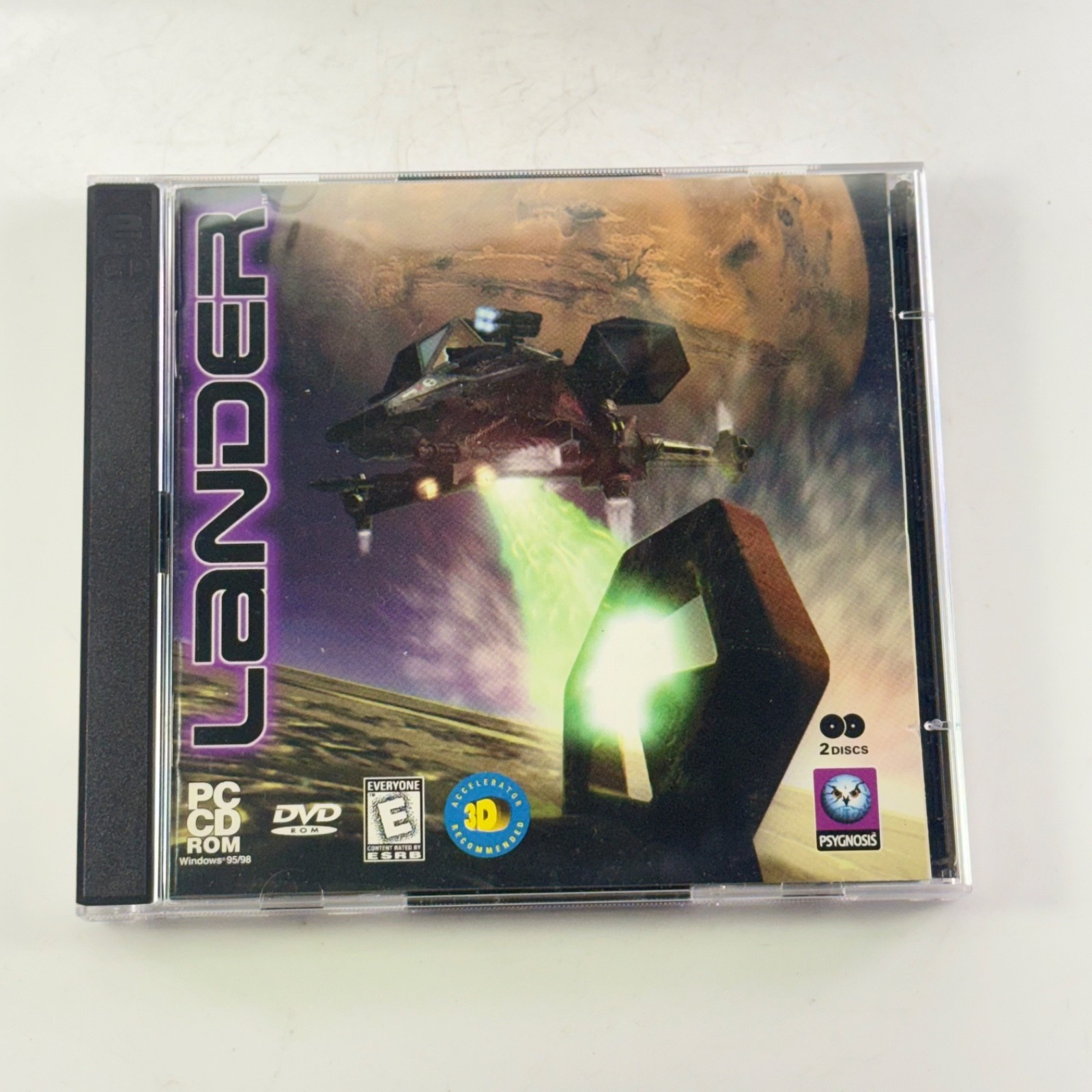 Lander PC Game Psygnosis Special Edition Big Box Windows 95 98 Vintage 2 Disc DV