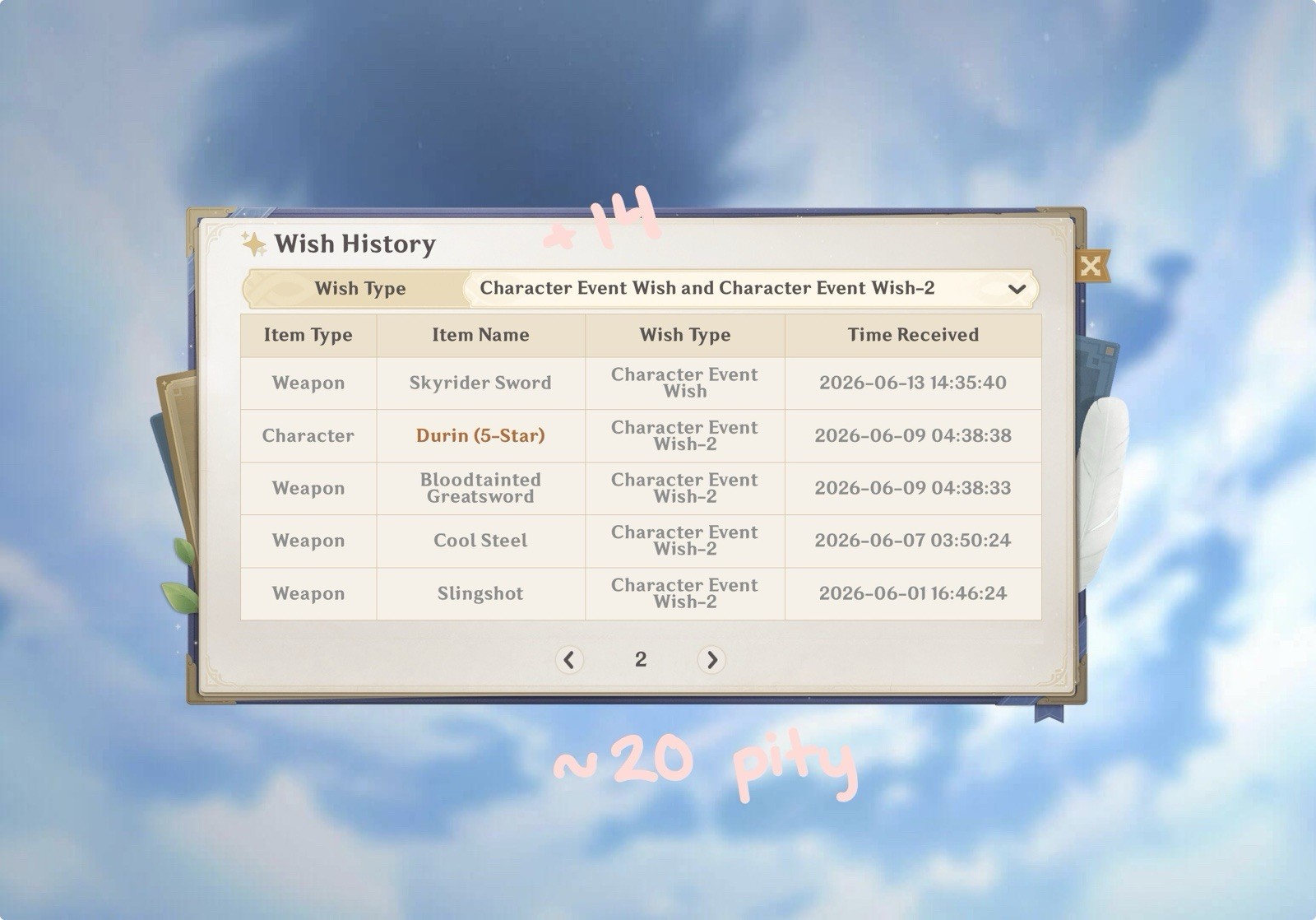 Asia Server AR 57 Account (Skirk, Columbina, etc) MESSAGE BEFORE BUYING PLS!!