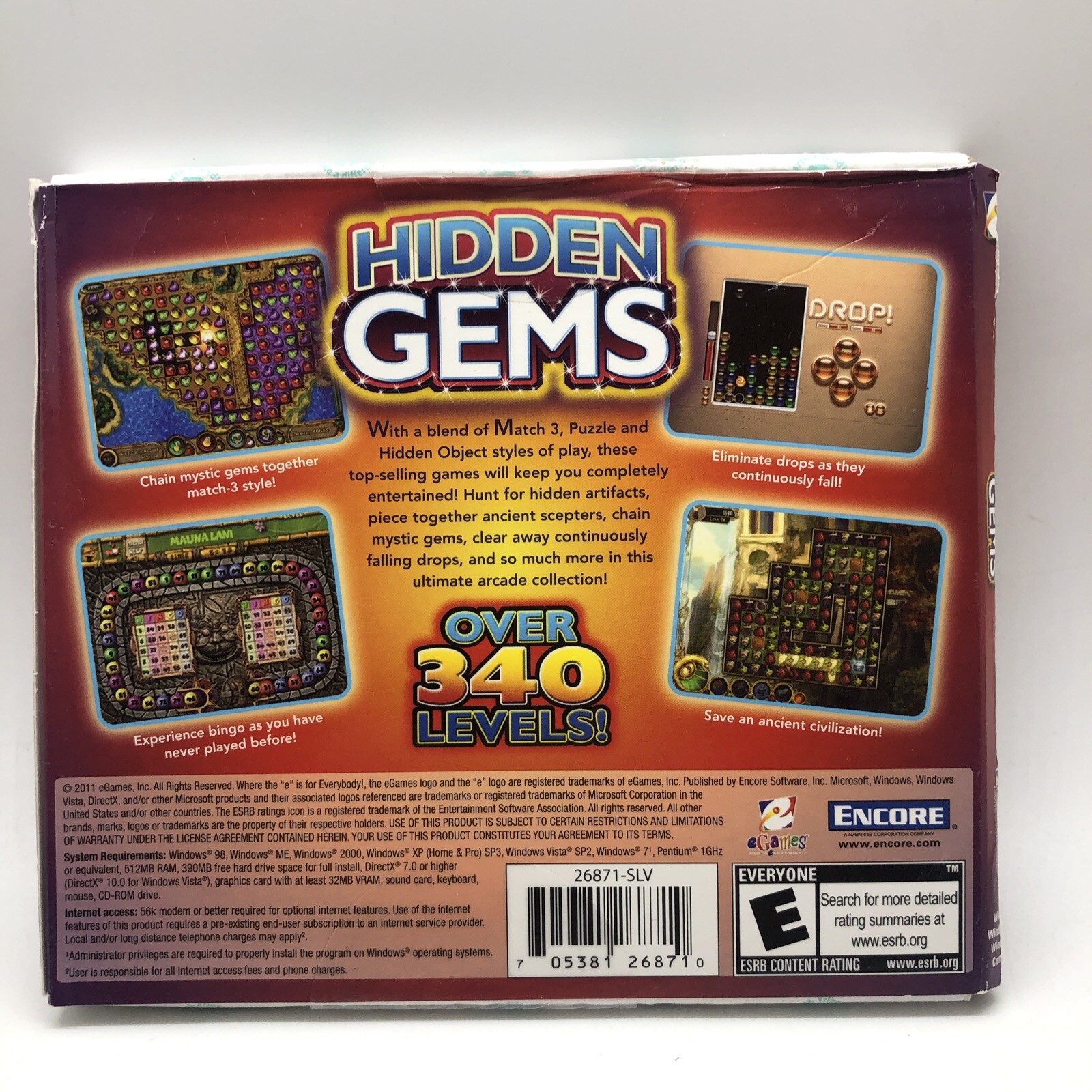 Hidden Gems 4 Classic Hits Jewel PC CD-ROM Computer Game